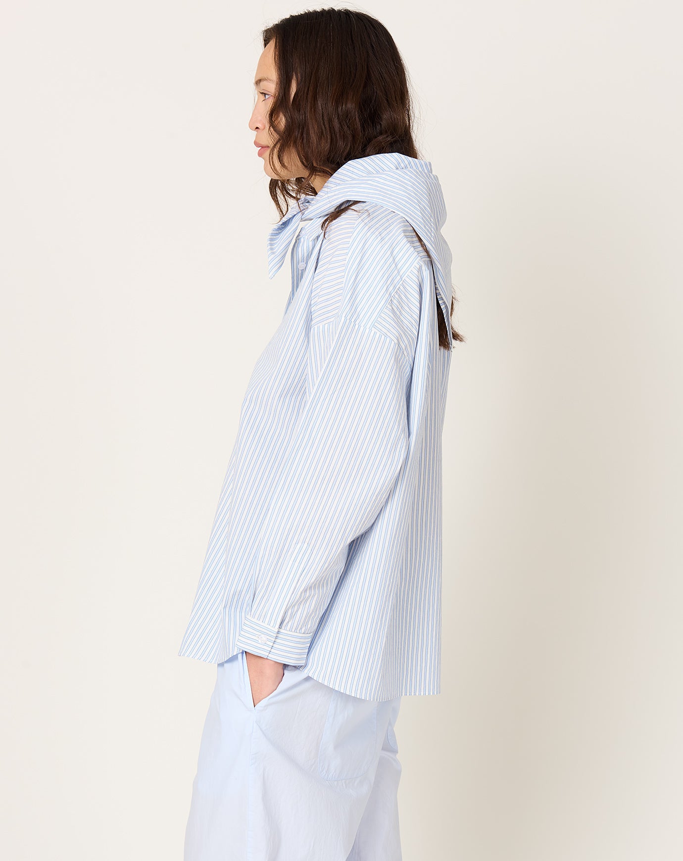 Fabiana Pigna Suma Blouse in Blue Stripe