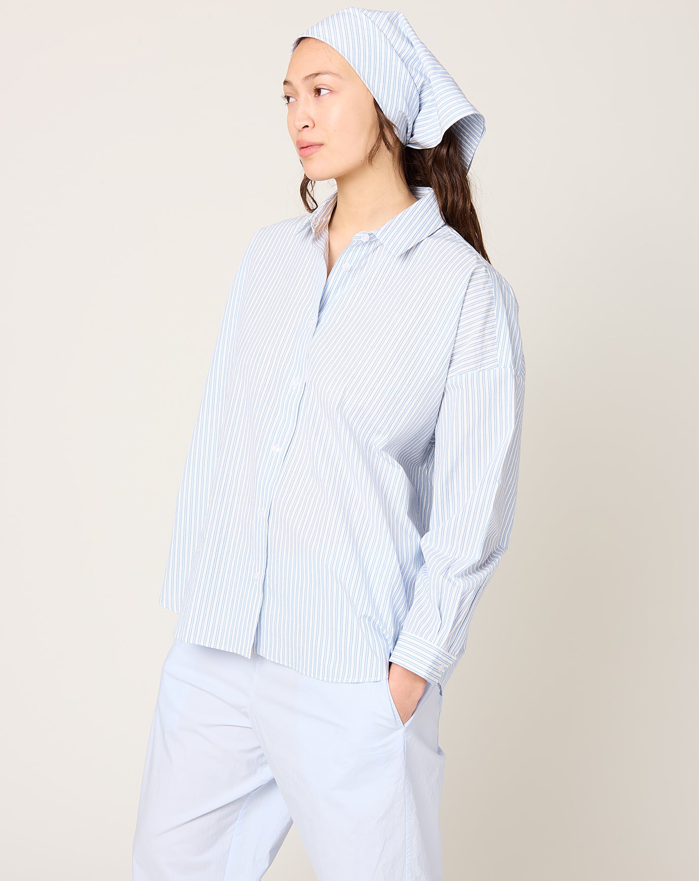 Fabiana Pigna Suma Blouse in Blue Stripe