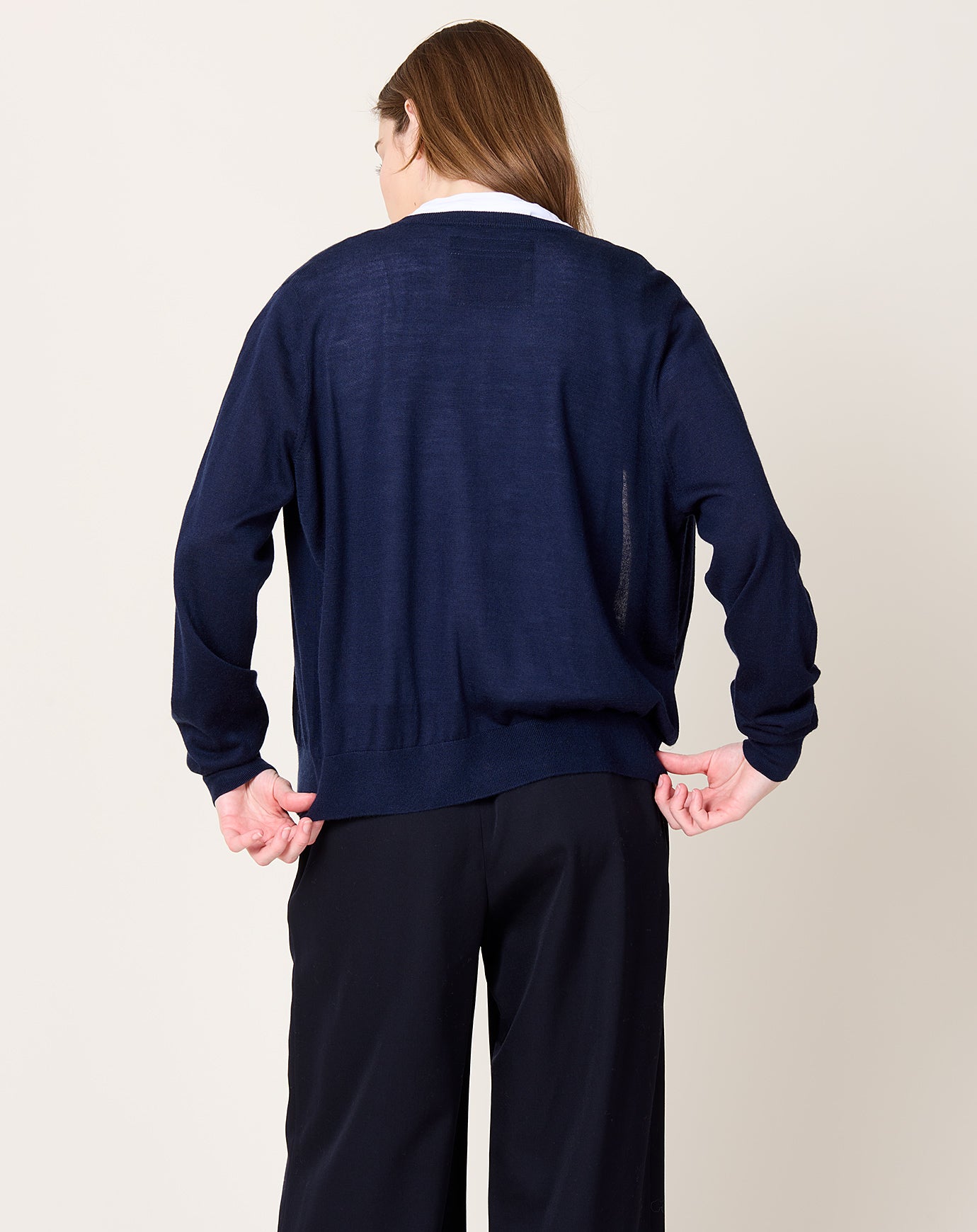 Frenckenberger Cashmere Silk Mini Bomber in Navy