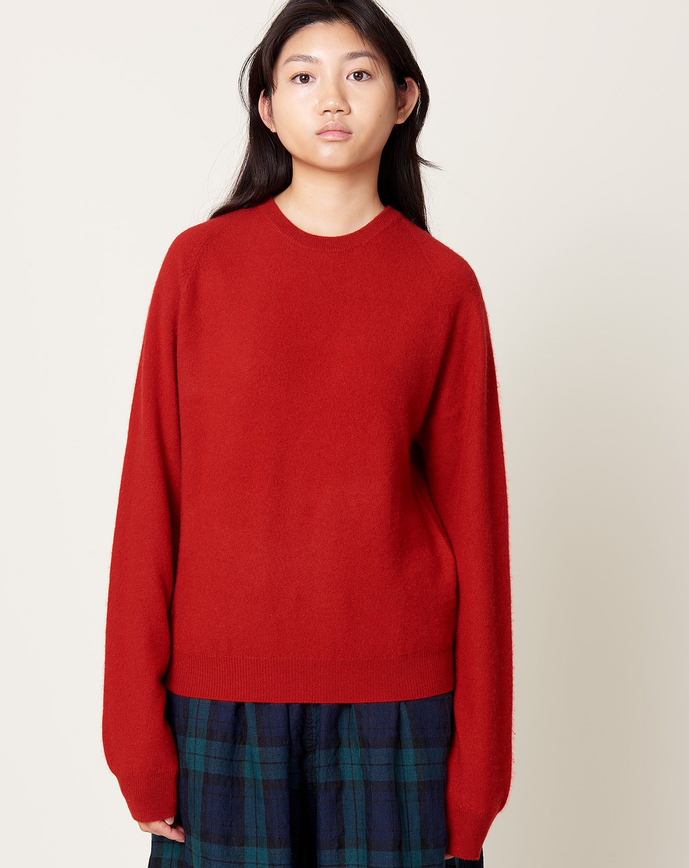 Frenckenberger Mini R Neck Sweater in Red