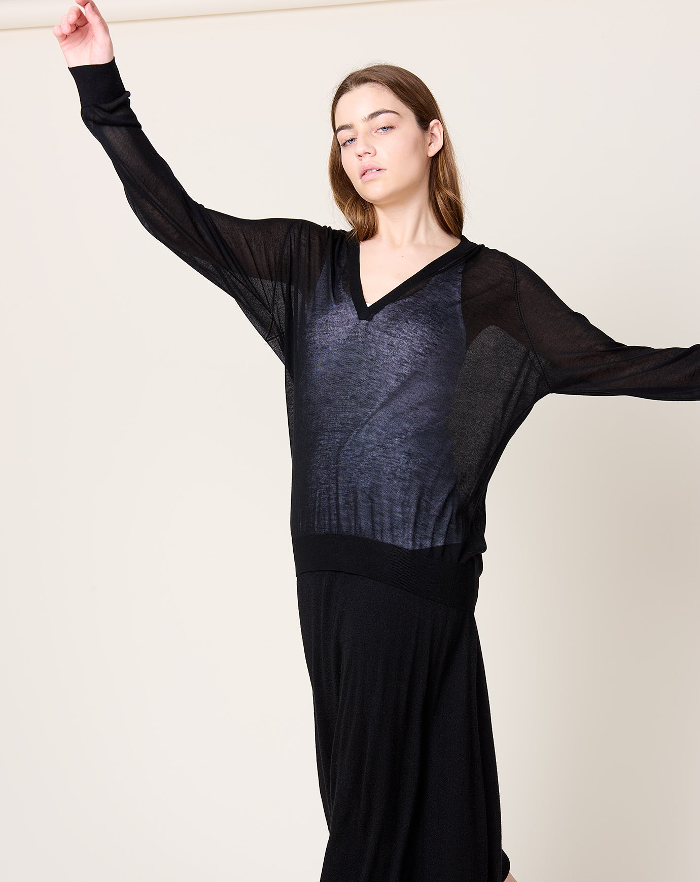 Frenckenberger Ultra Thin Johnny Sweater in Black