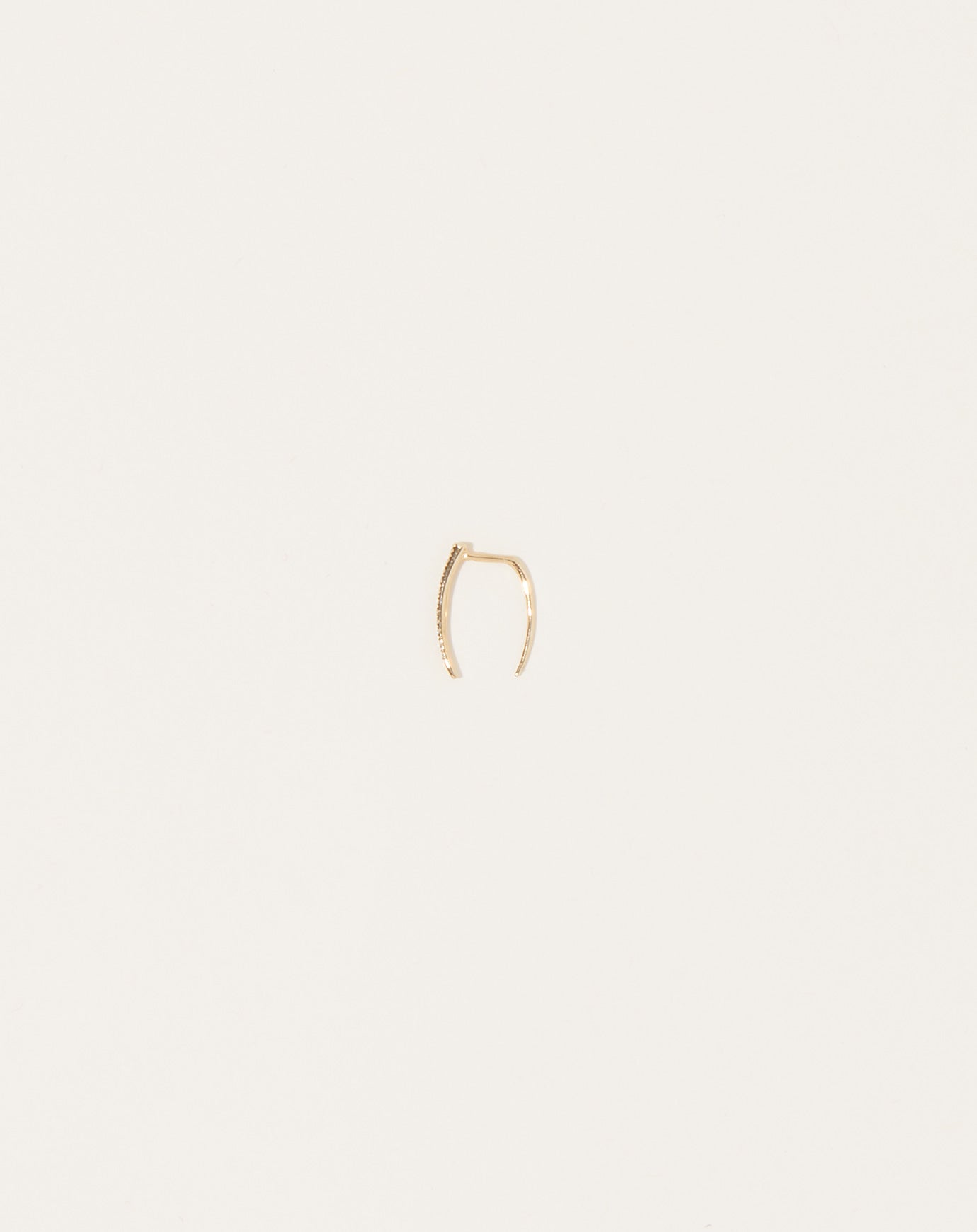 Gabriela Artigas Single Pavé Infinite Tusk Earring in White Diamond