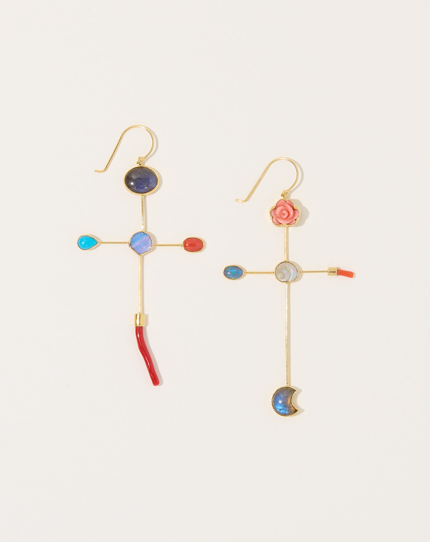Grainne Morton Cross Hook Earrings