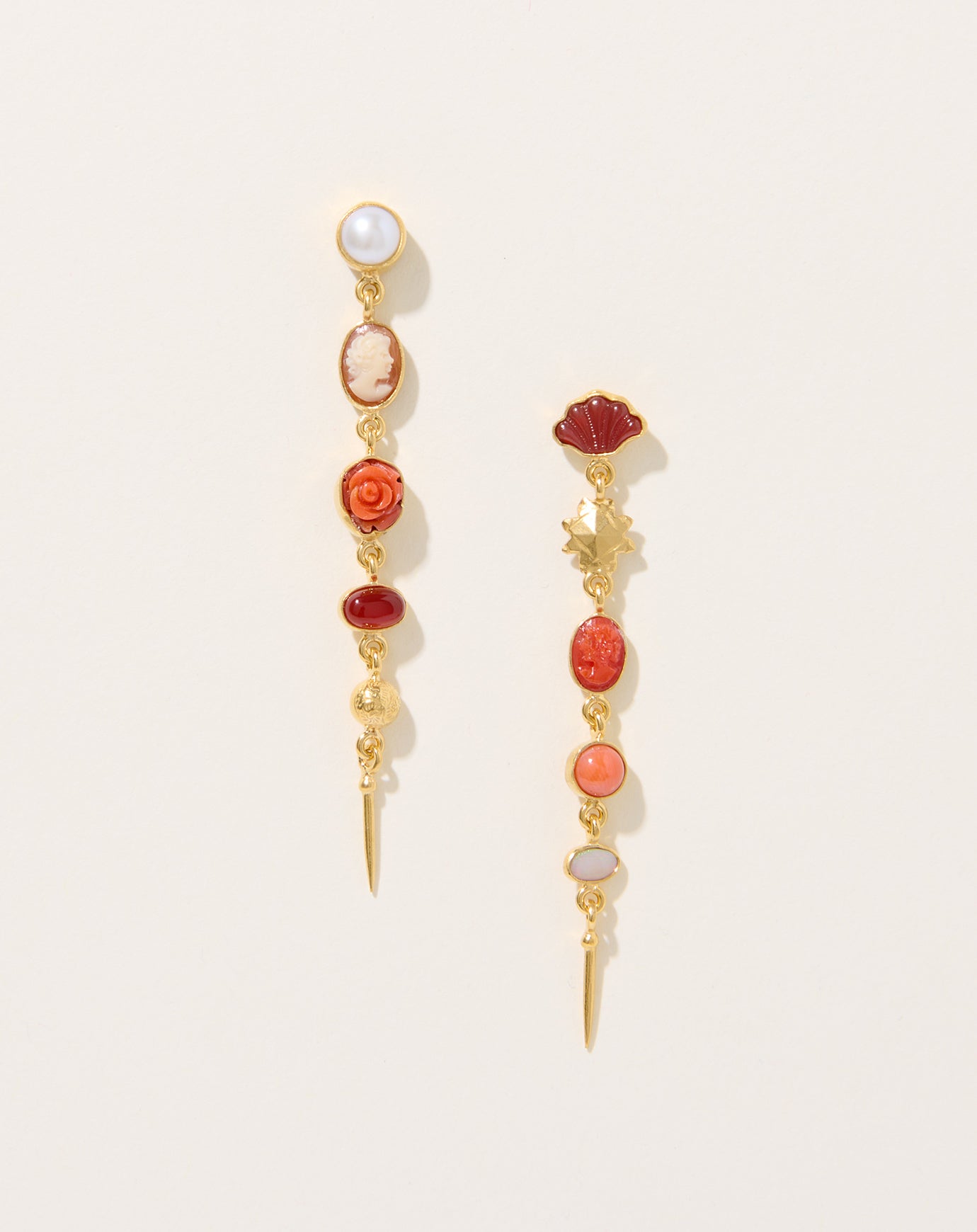 Grainne Morton Five Charm Victorian Drop Earrings