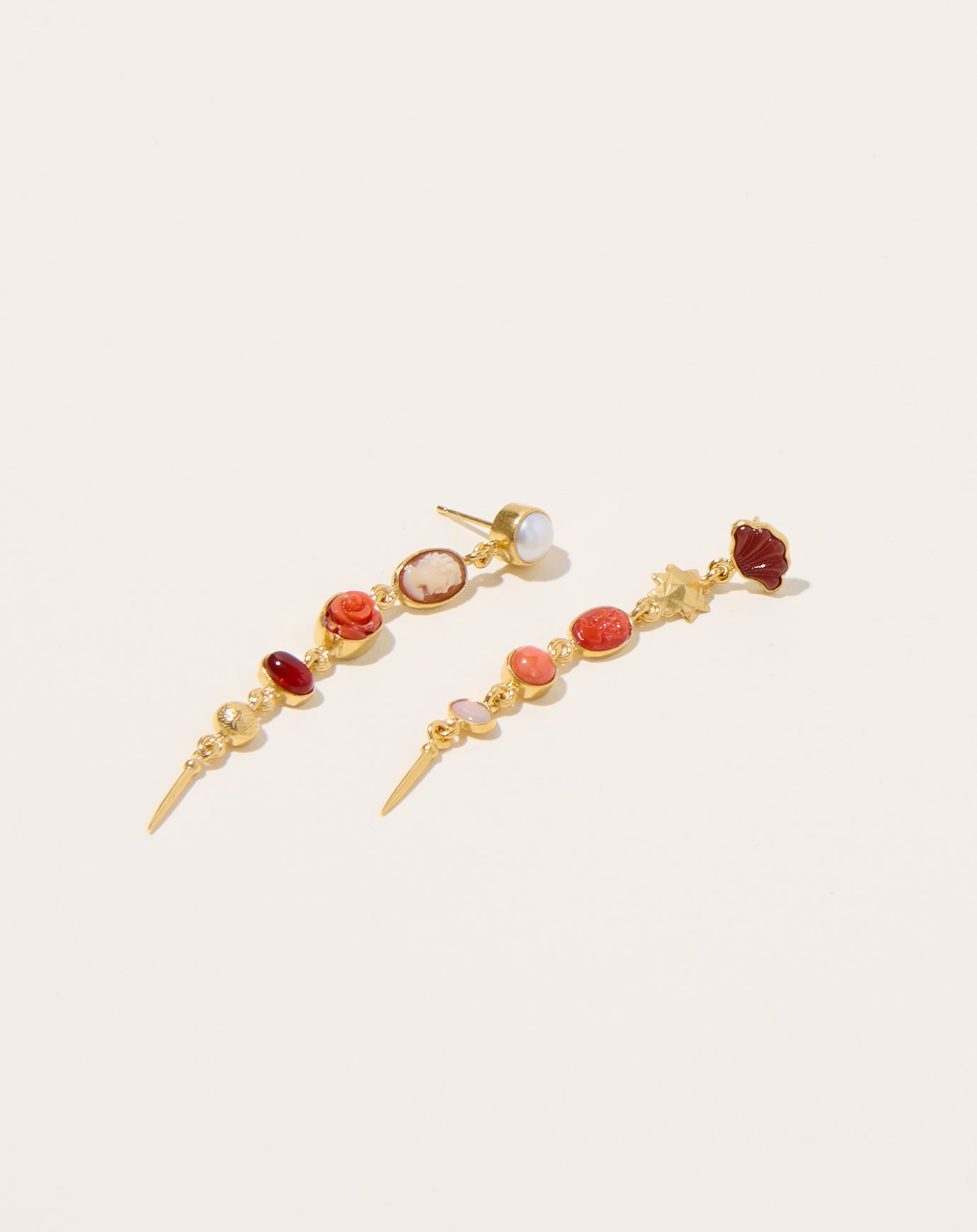 Grainne Morton Five Charm Victorian Drop Earrings