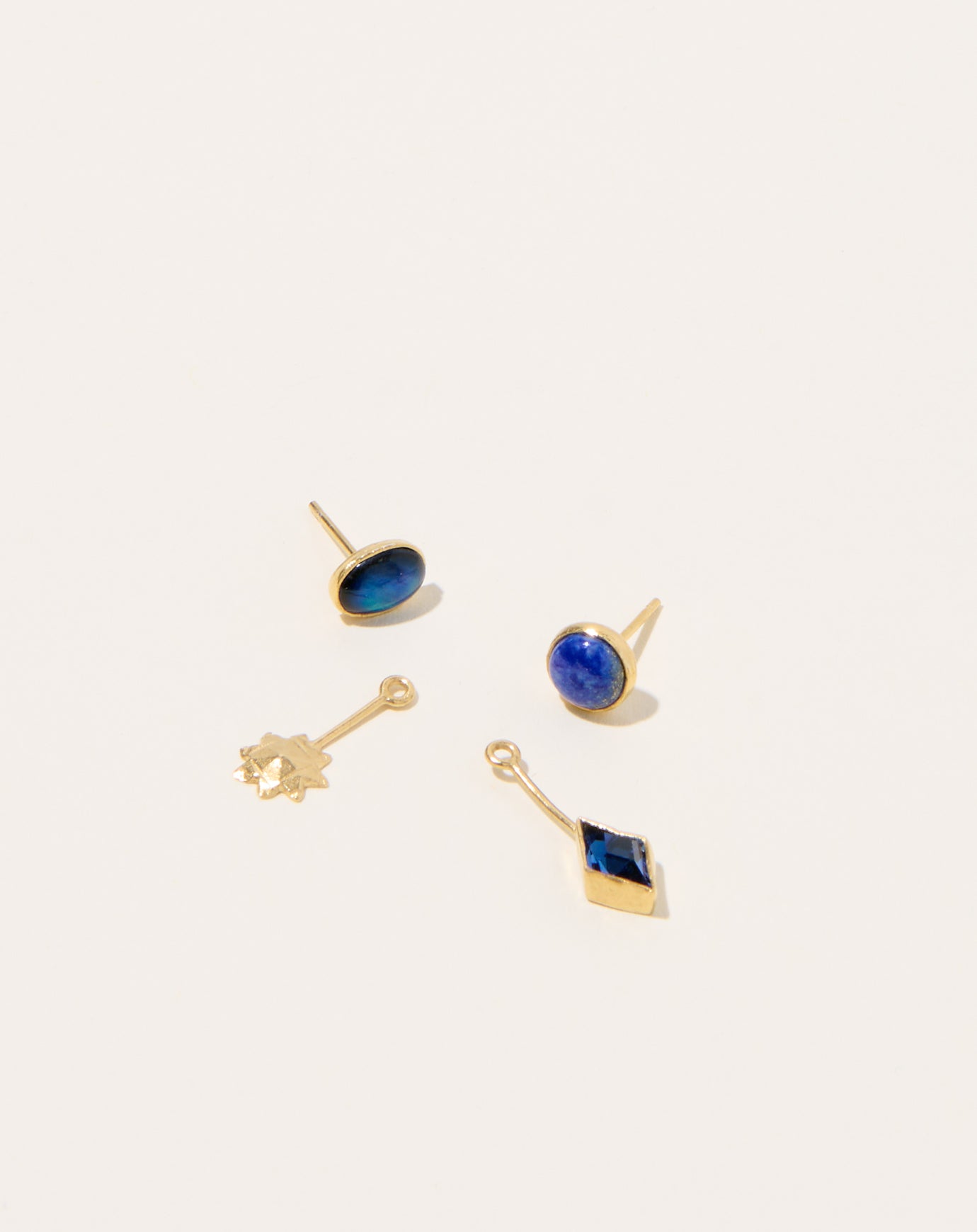 Grainne Morton Lapis Detachable Drop Earrings
