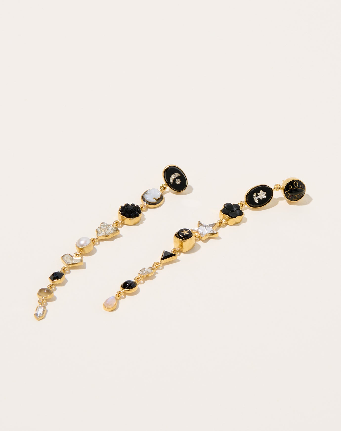 Grainne Morton Nine Charm Multi Drop Earrings