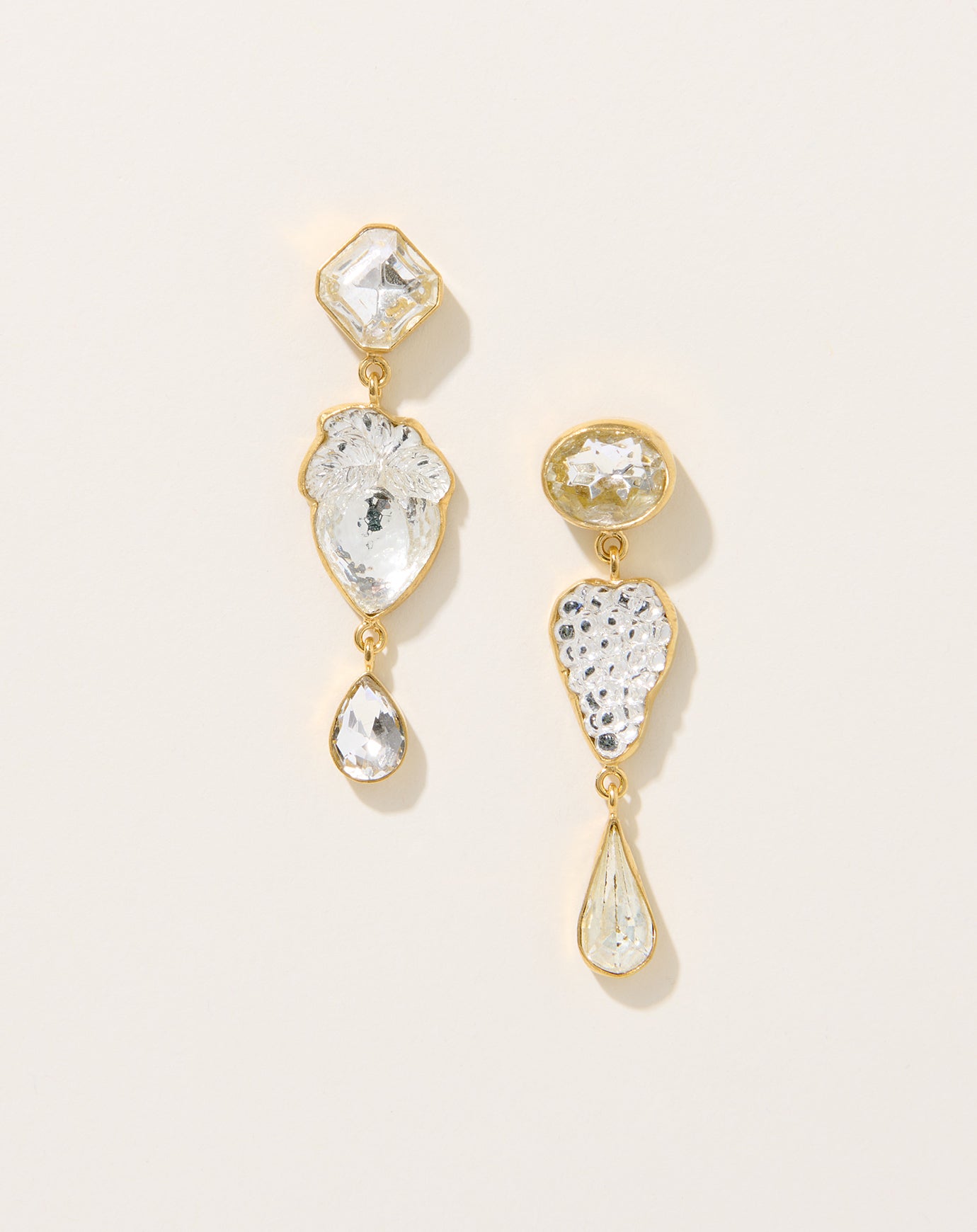 Grainne Morton Three Charm Vintage Crystal Earrings