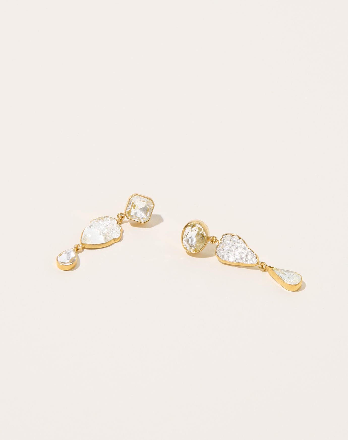 Grainne Morton Three Charm Vintage Crystal Earrings