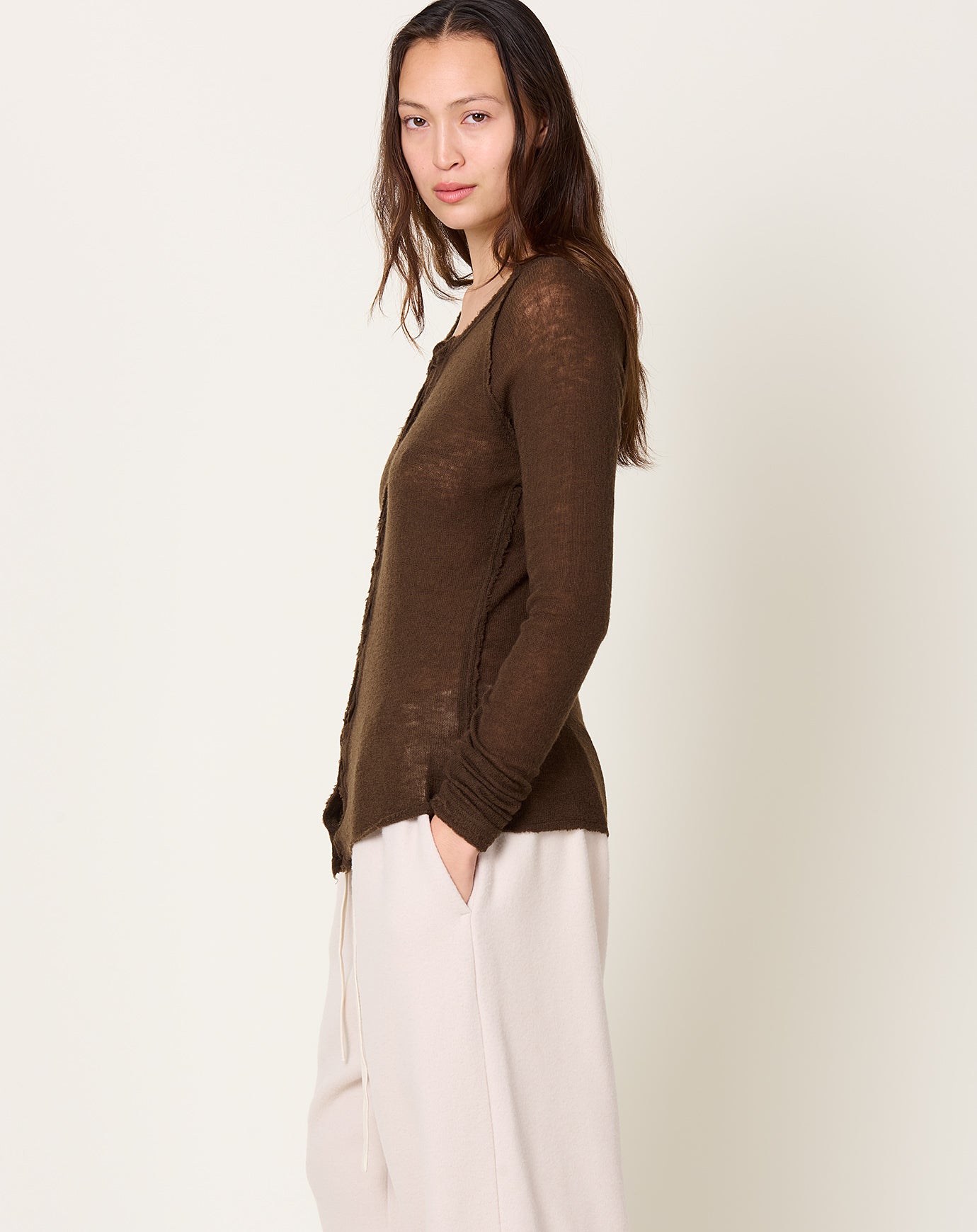 Guðrun & Guðrun Beinta Cardigan in Chocolate