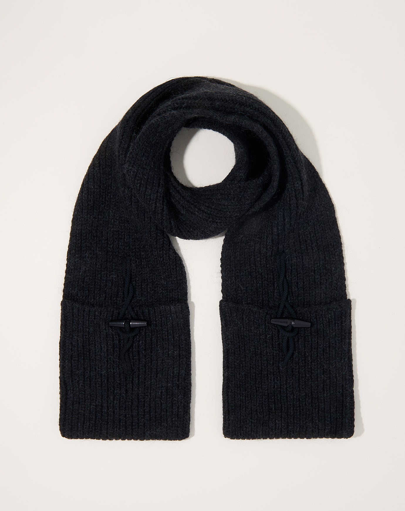 Hender Scheme Knitted Pocket Scarf in Black