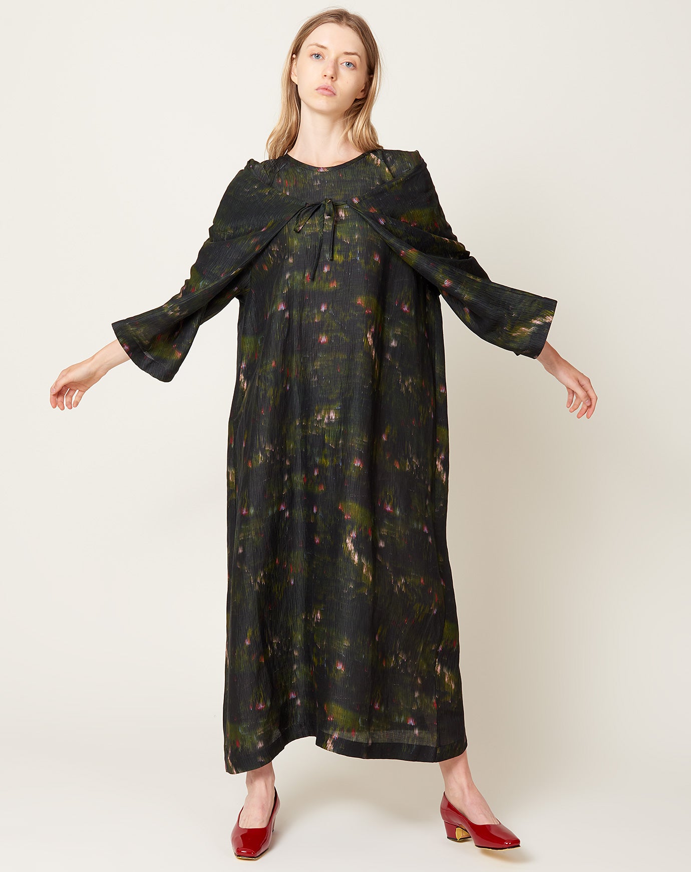 Henrik Vibskov Bind Silk Dress in Dark Bouquet