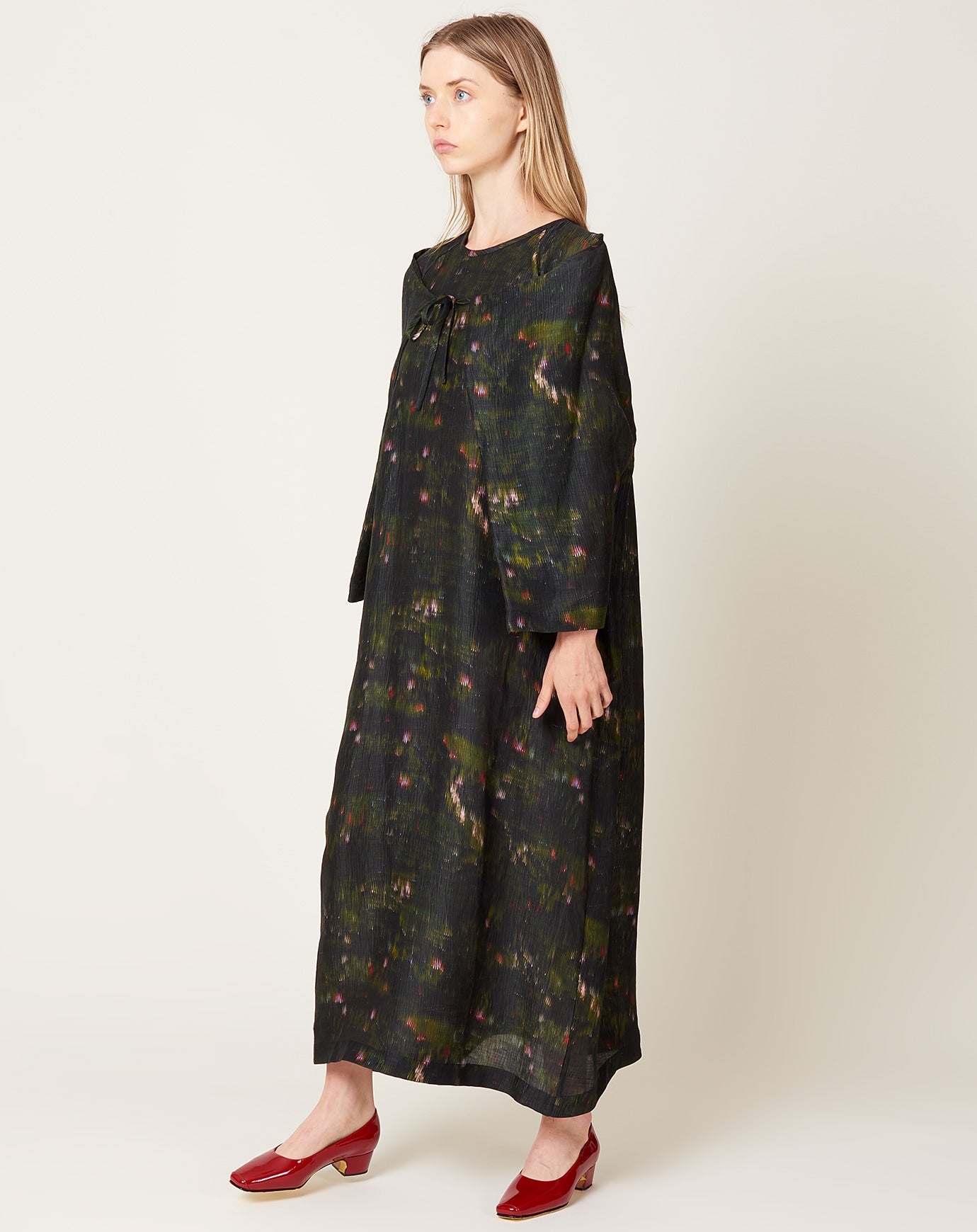 Henrik Vibskov Bind Silk Dress in Dark Bouquet