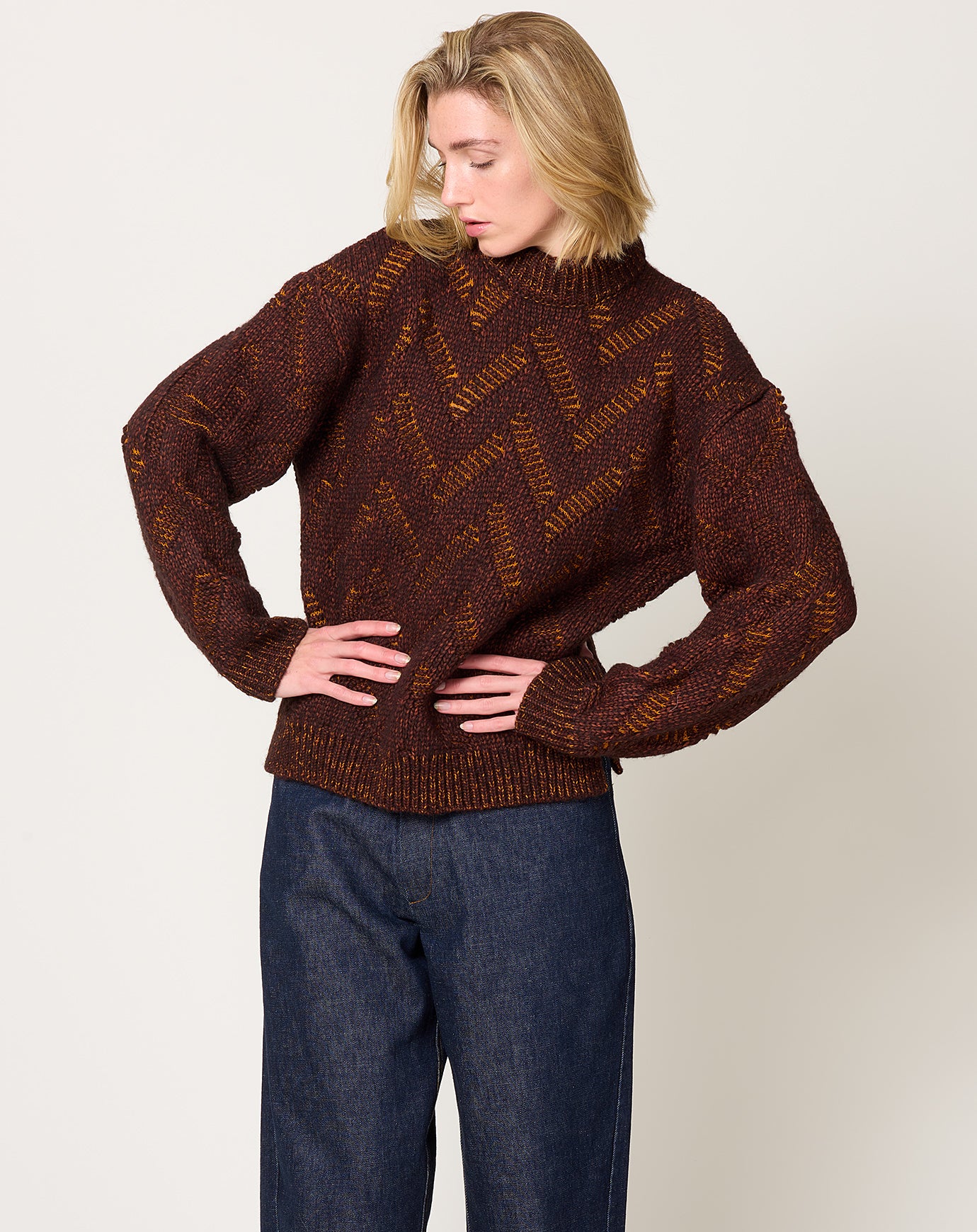 Henrik Vibskov Flat Knitted Sweater in Flat Brown