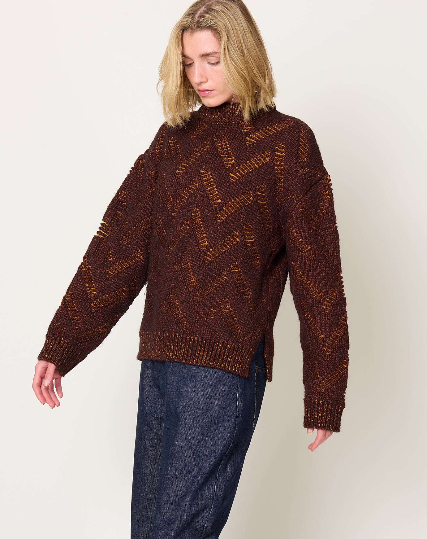 Henrik Vibskov Flat Knitted Sweater in Flat Brown