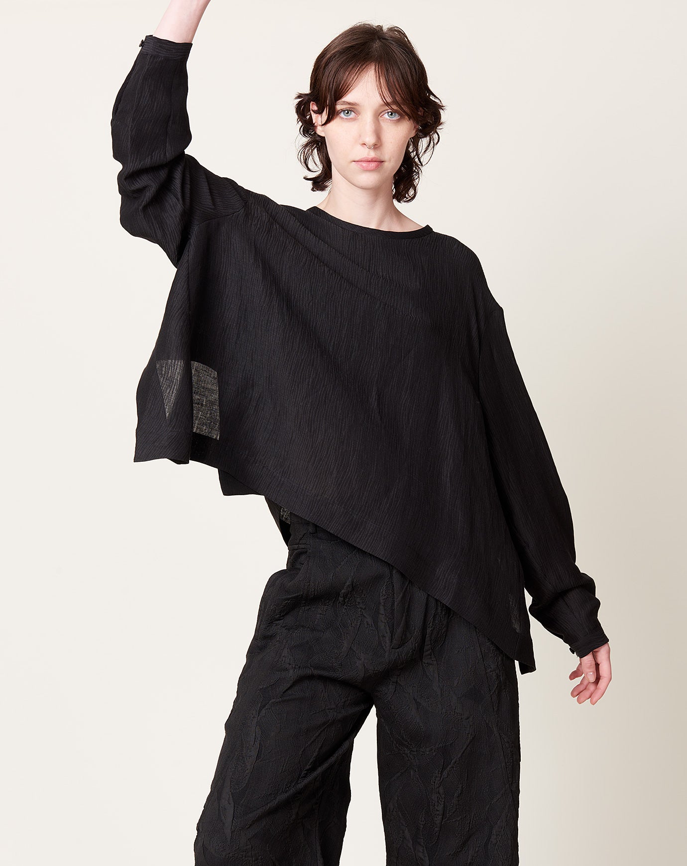 Henrik Vibskov Keyhole Silk Blouse in Black