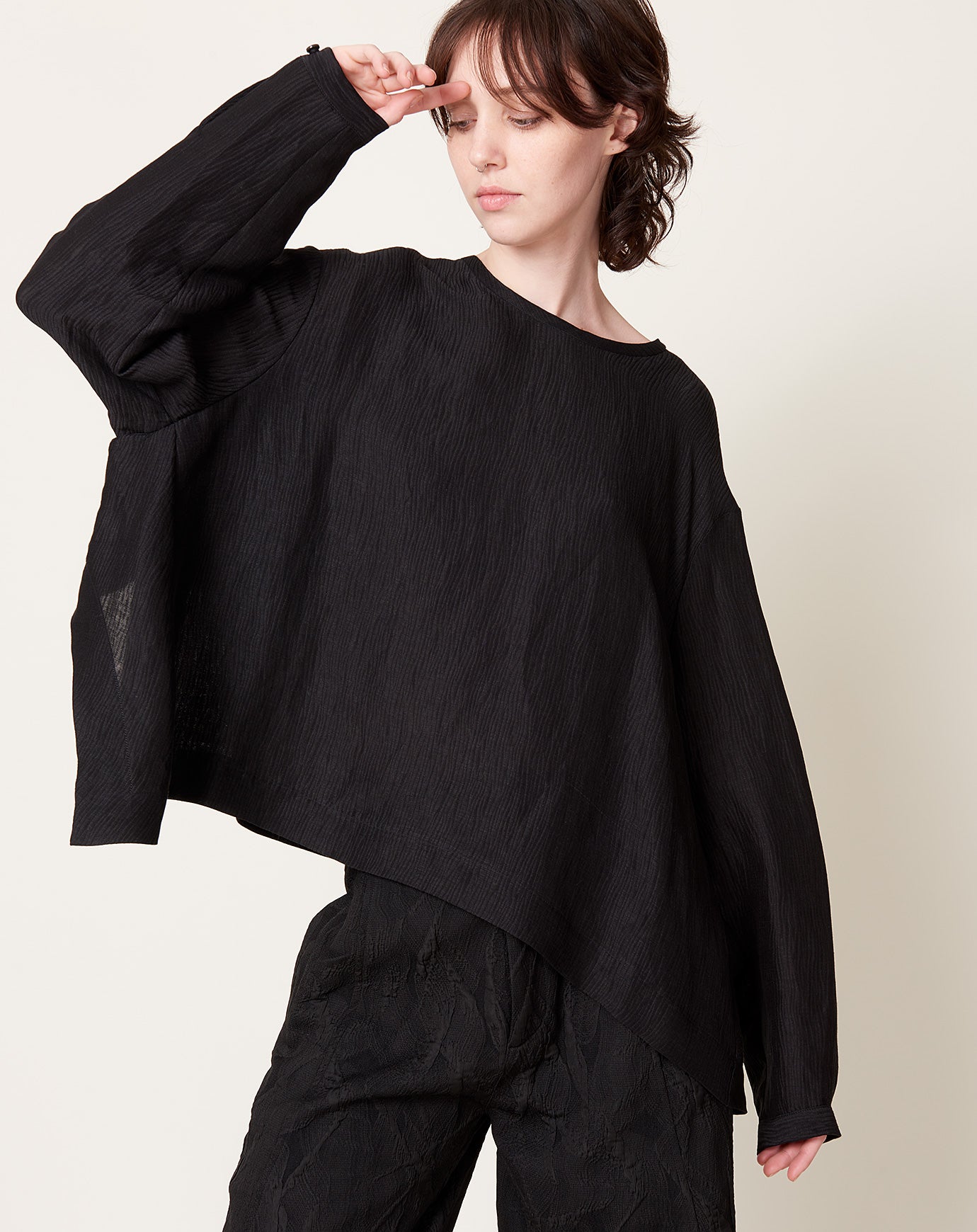 Henrik Vibskov Keyhole Silk Blouse in Black