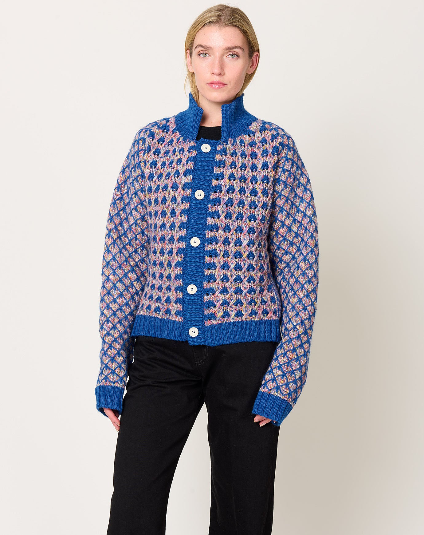 Henrik Vibskov Kimchi Cardigan in Blue Party