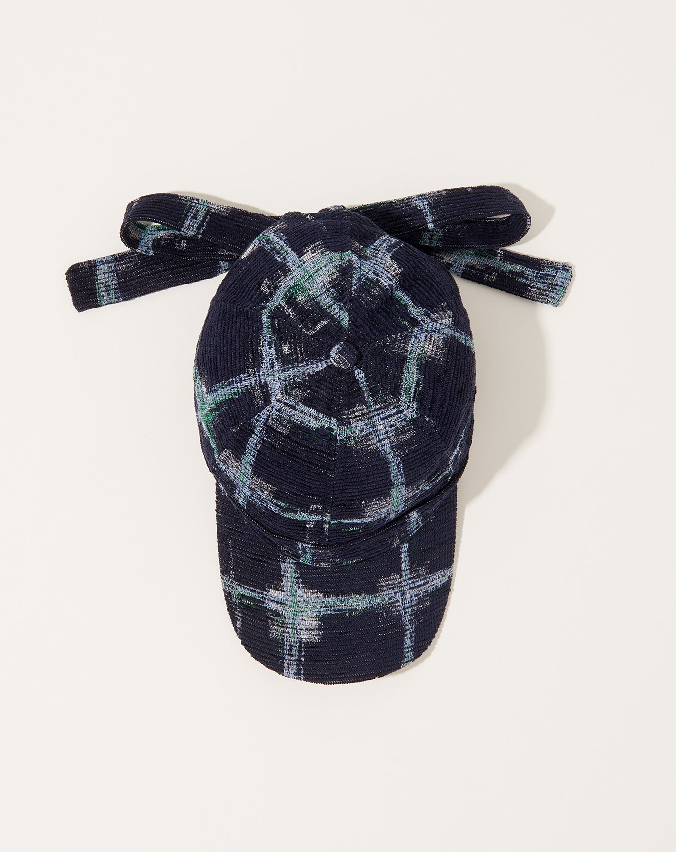 Henrik Vibskov Sausage Cap in Dark Shibori Grid