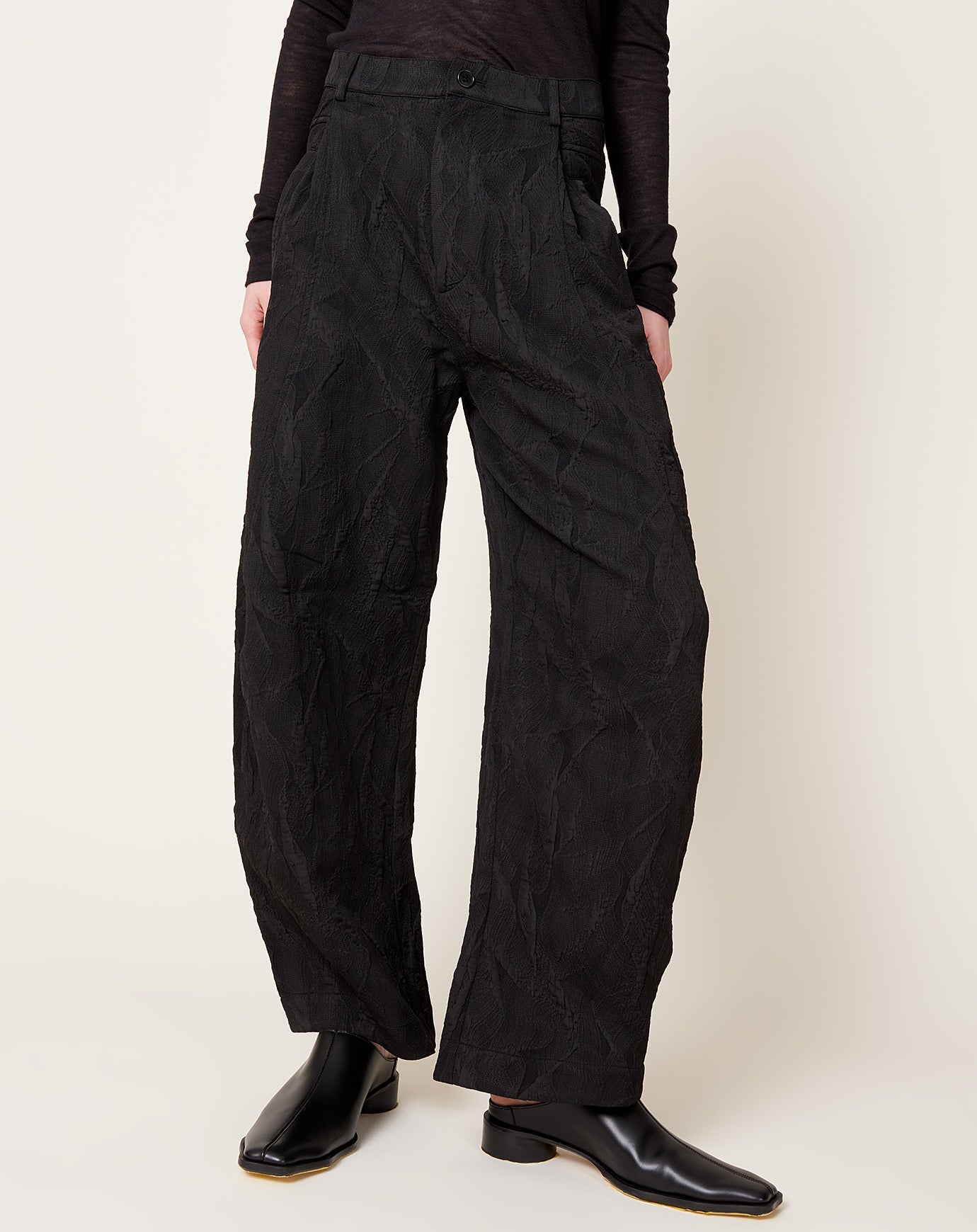 Henrik Vibskov Shade Suiting Pants in Black Shadow Lines