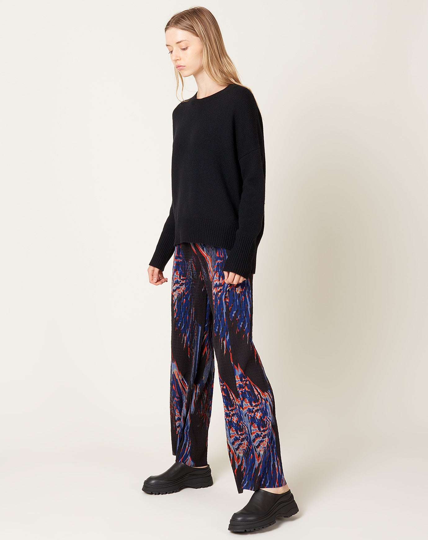 Henrik Vibskov Silhouette Plisse Pant in Blue Shadow Wing