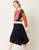 Henrik Vibskov Weave Knit Roundneck in Pink Orange Green Check