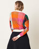 Henrik Vibskov Weave Knit Roundneck in Pink Orange Green Check