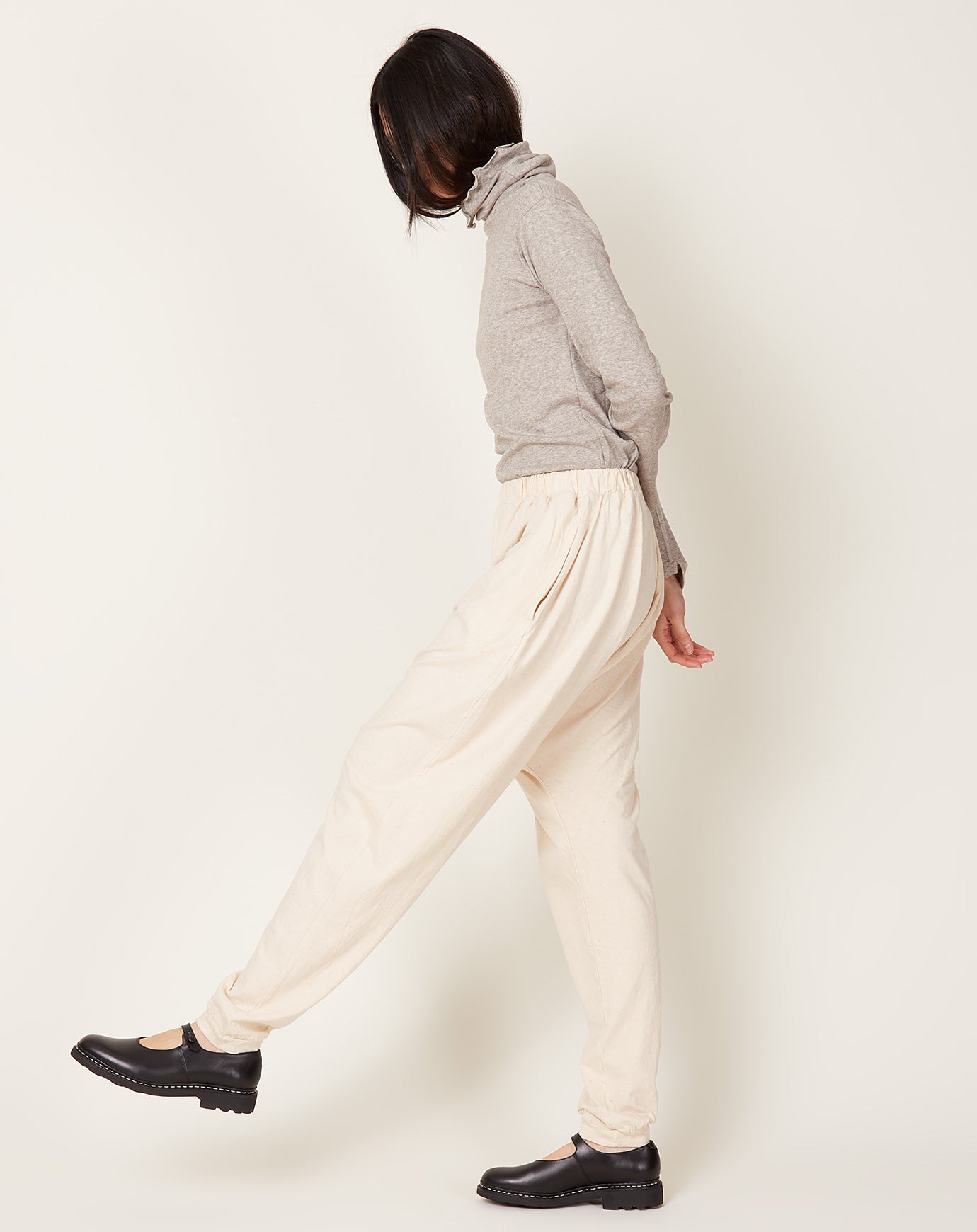 Ichi Antiquités Cotton Pants in Natural