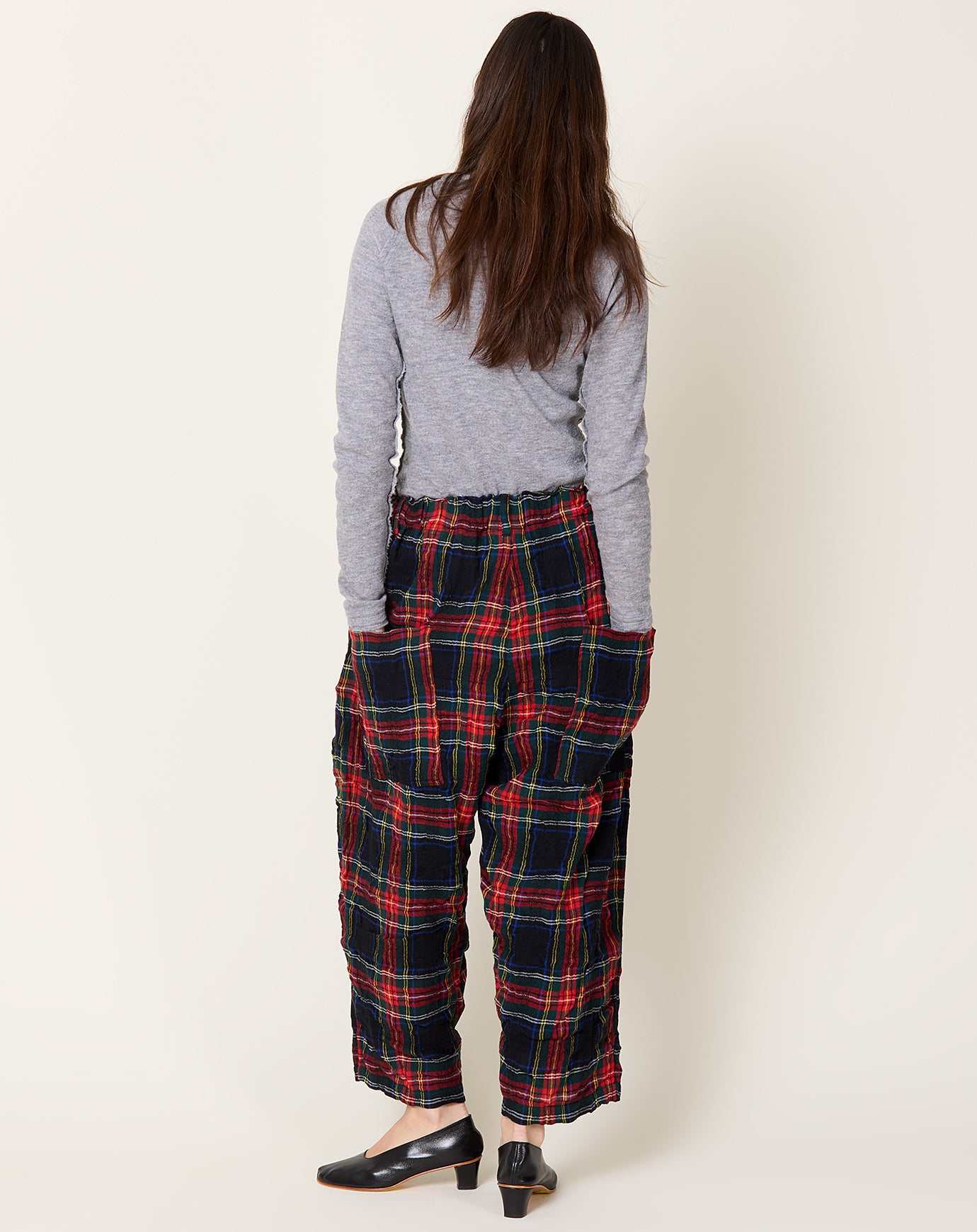 Ichi Antiquités Tartan Pants in Black