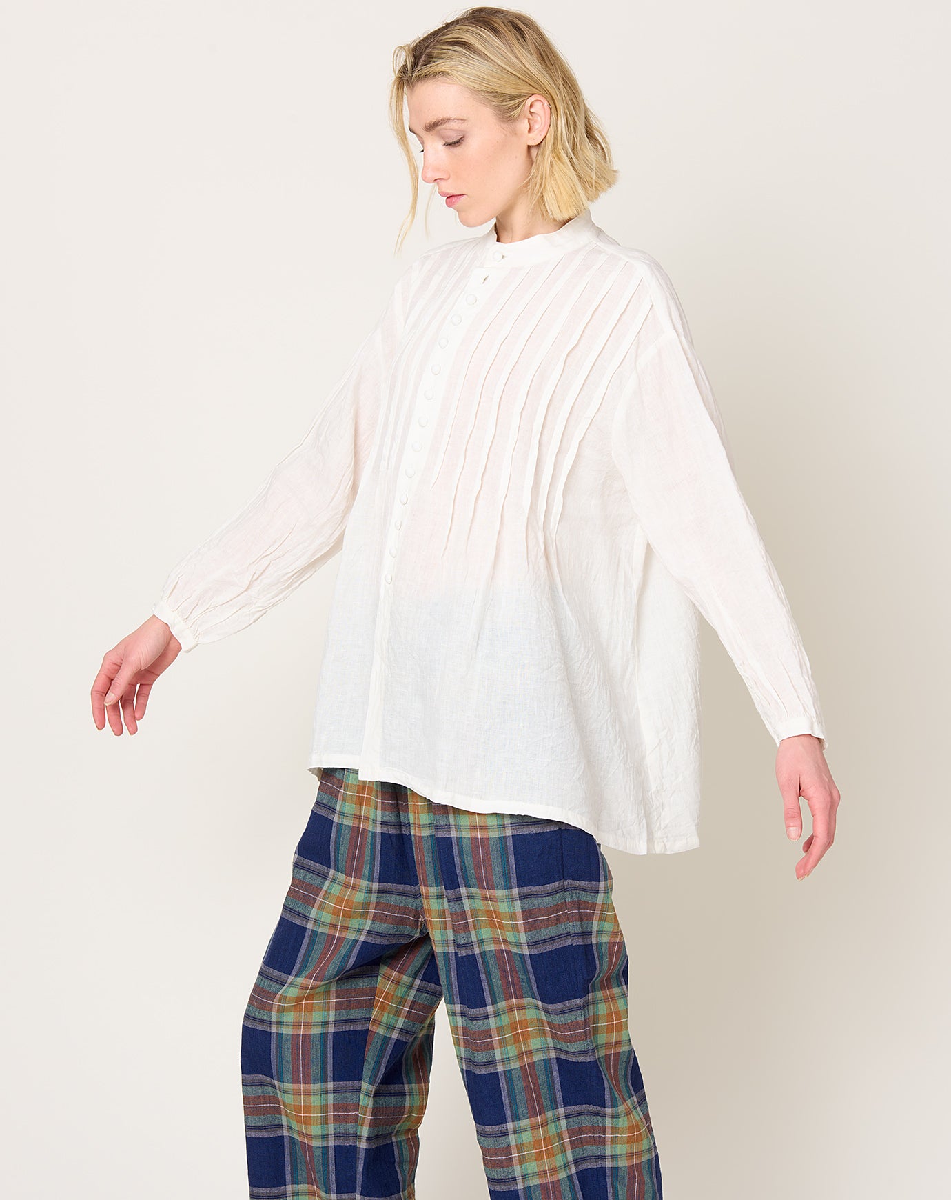 Ichi Antiquités French Linen Shirt in White