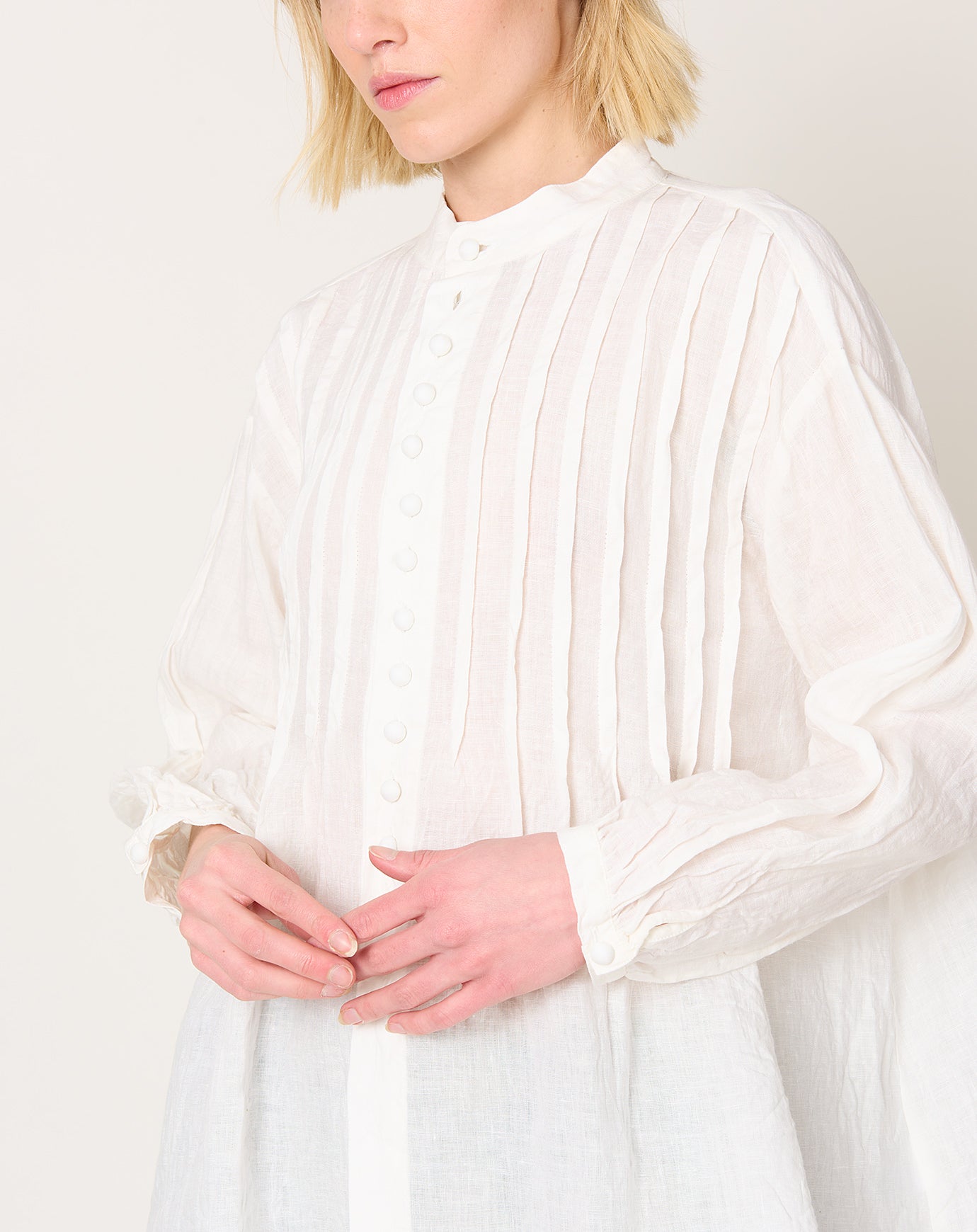 Ichi Antiquités French Linen Shirt in White