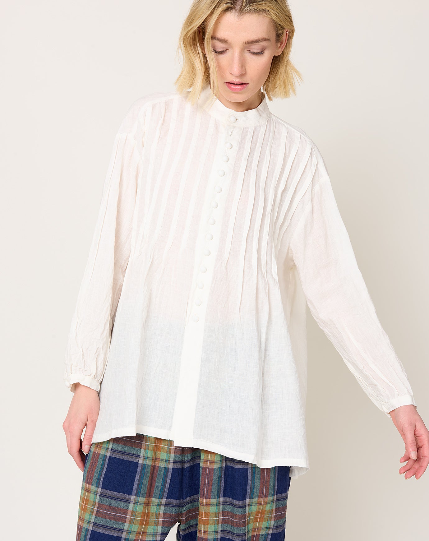 Ichi Antiquités French Linen Shirt in White
