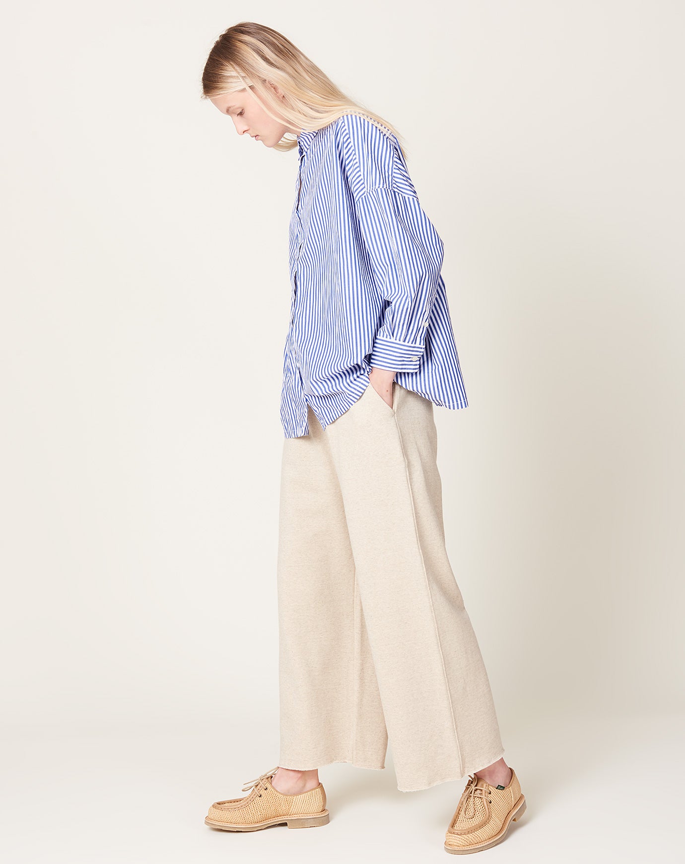 Ichi Antiquités French Terry Pants in Natural