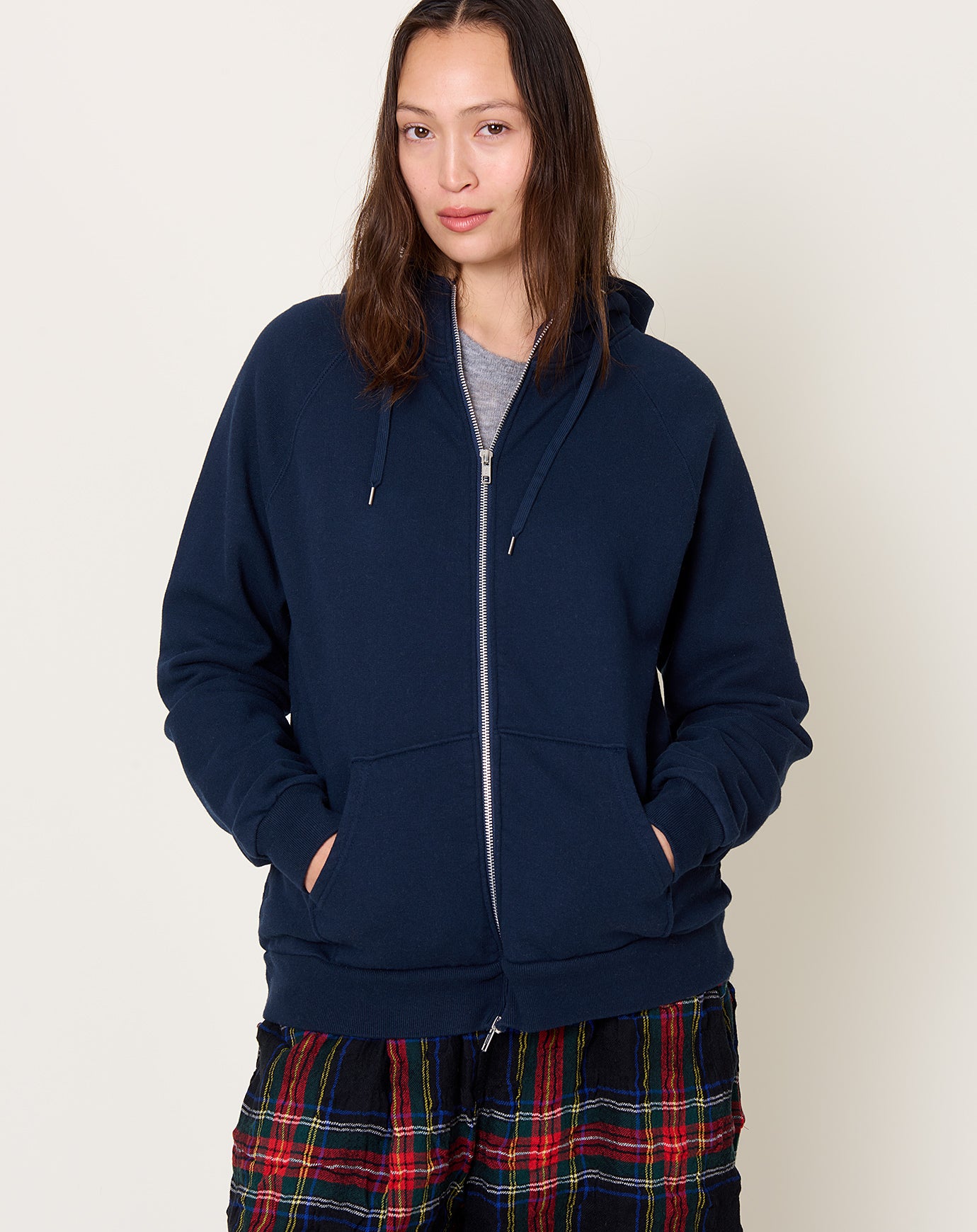 Ichi Antiquités French Terry Hoodie in Navy