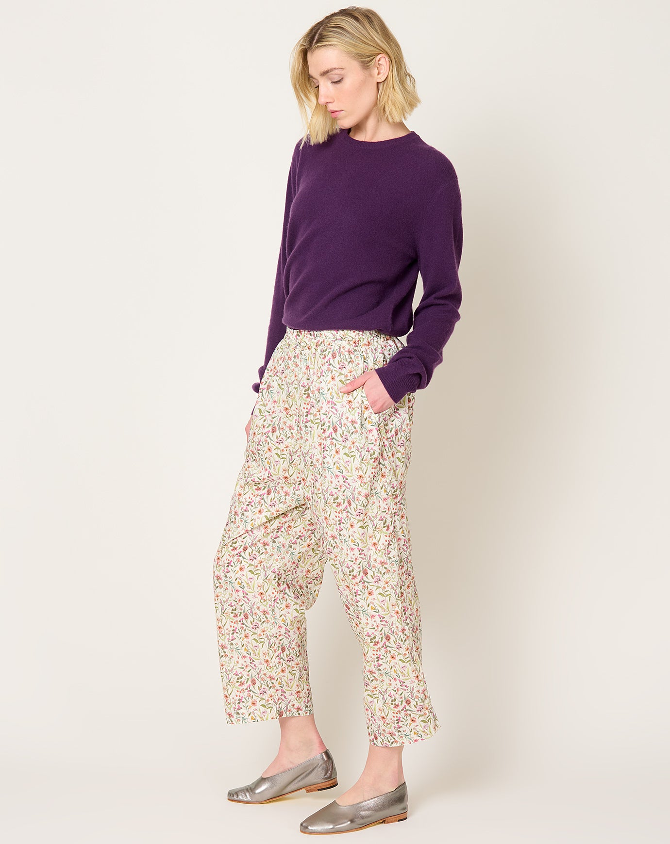 Ichi Antiquités Liberty Pants in Flower