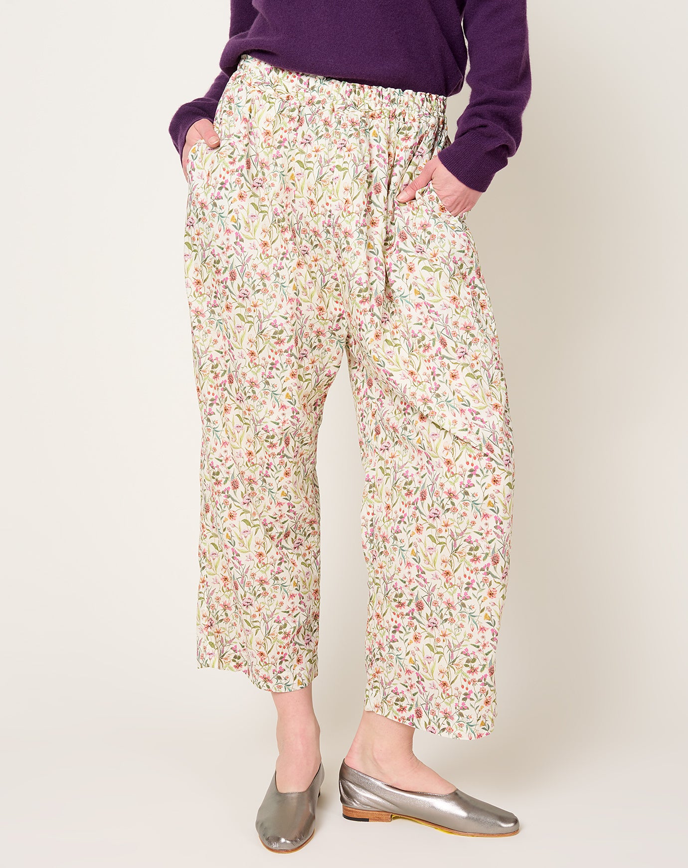 Ichi Antiquités Liberty Pants in Flower