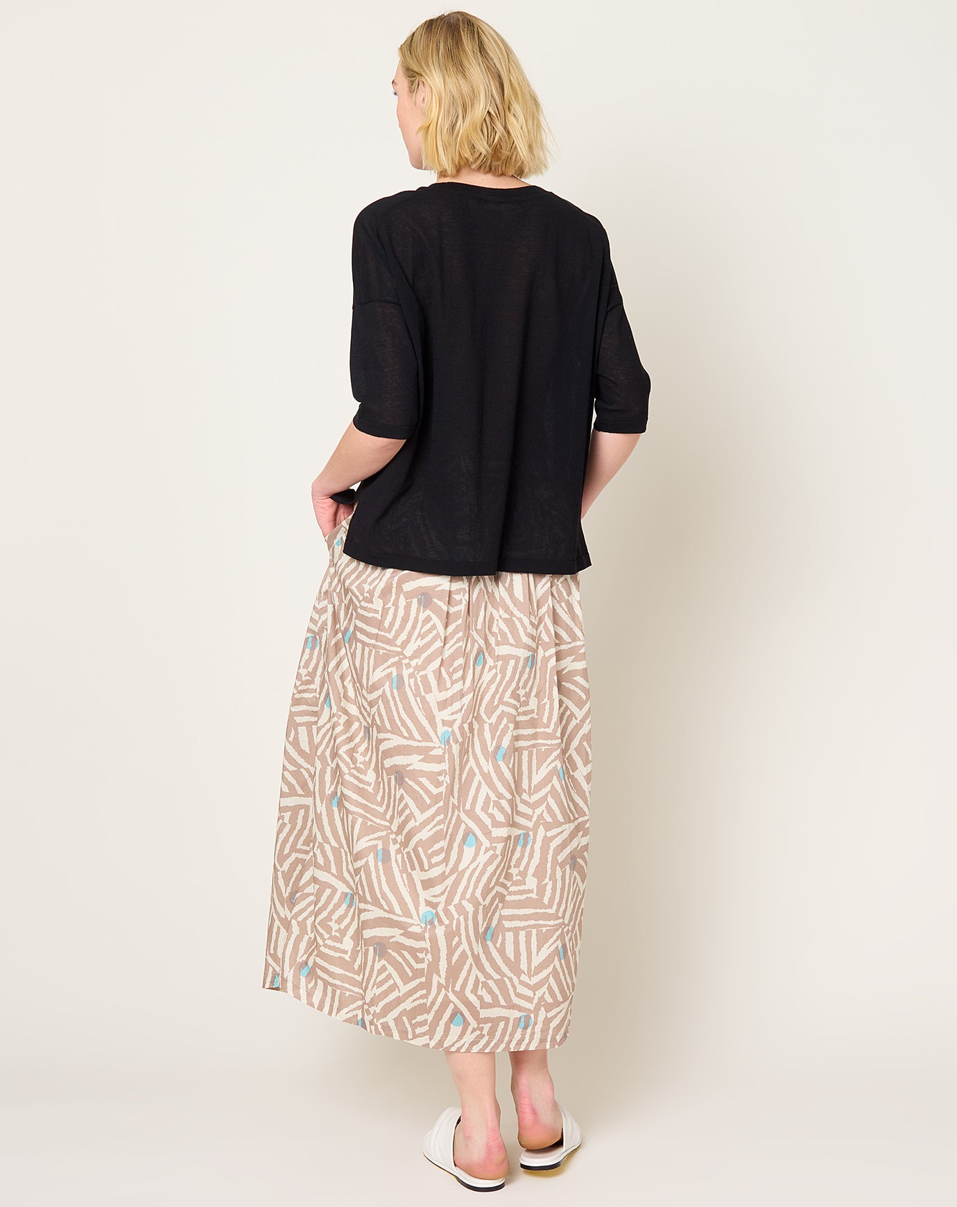 Ichi Antiquités Liberty Skirt in Zebra Dot