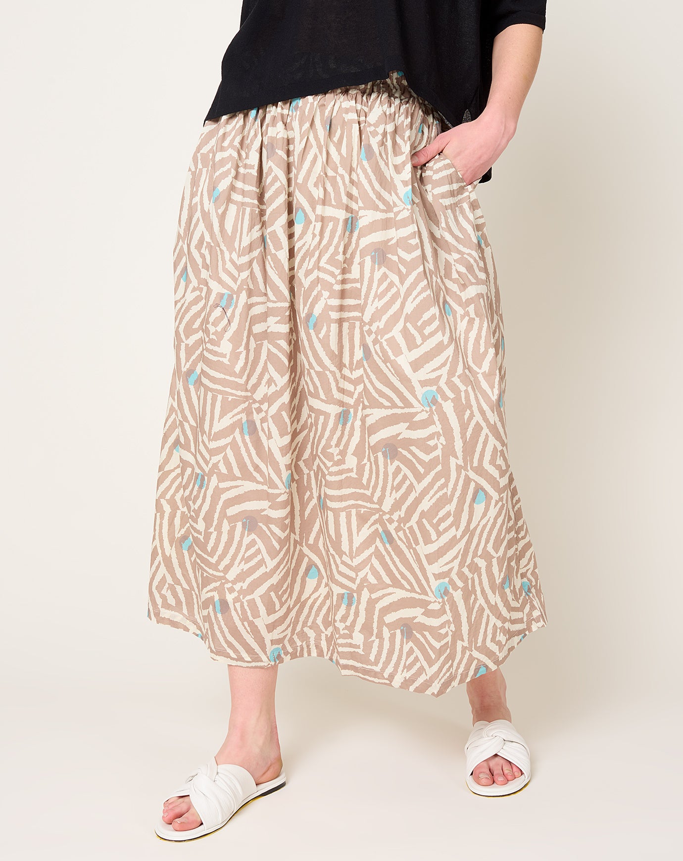 Ichi Antiquités Liberty Skirt in Zebra Dot