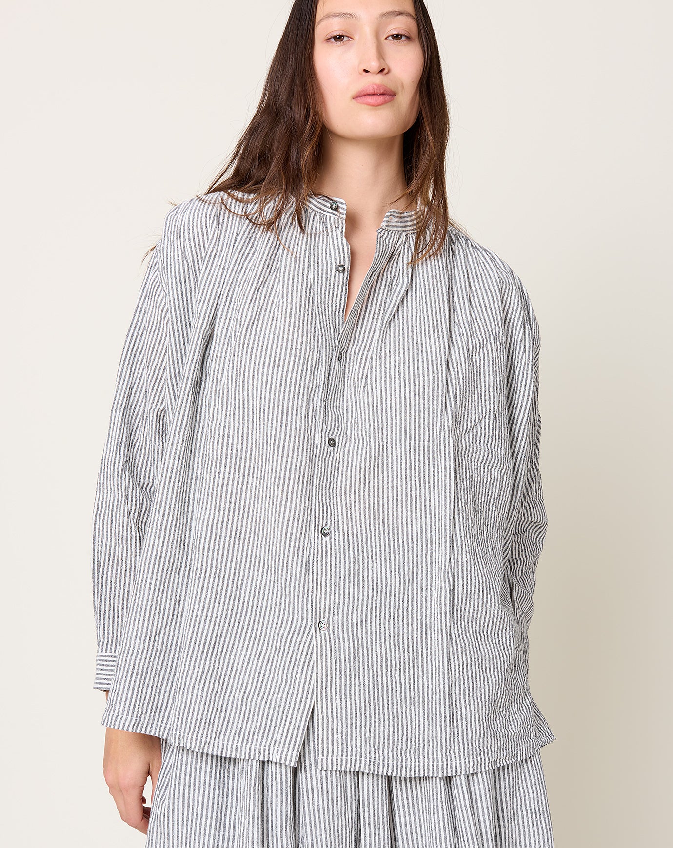 Ichi Antiquités Stripe Shirt in White