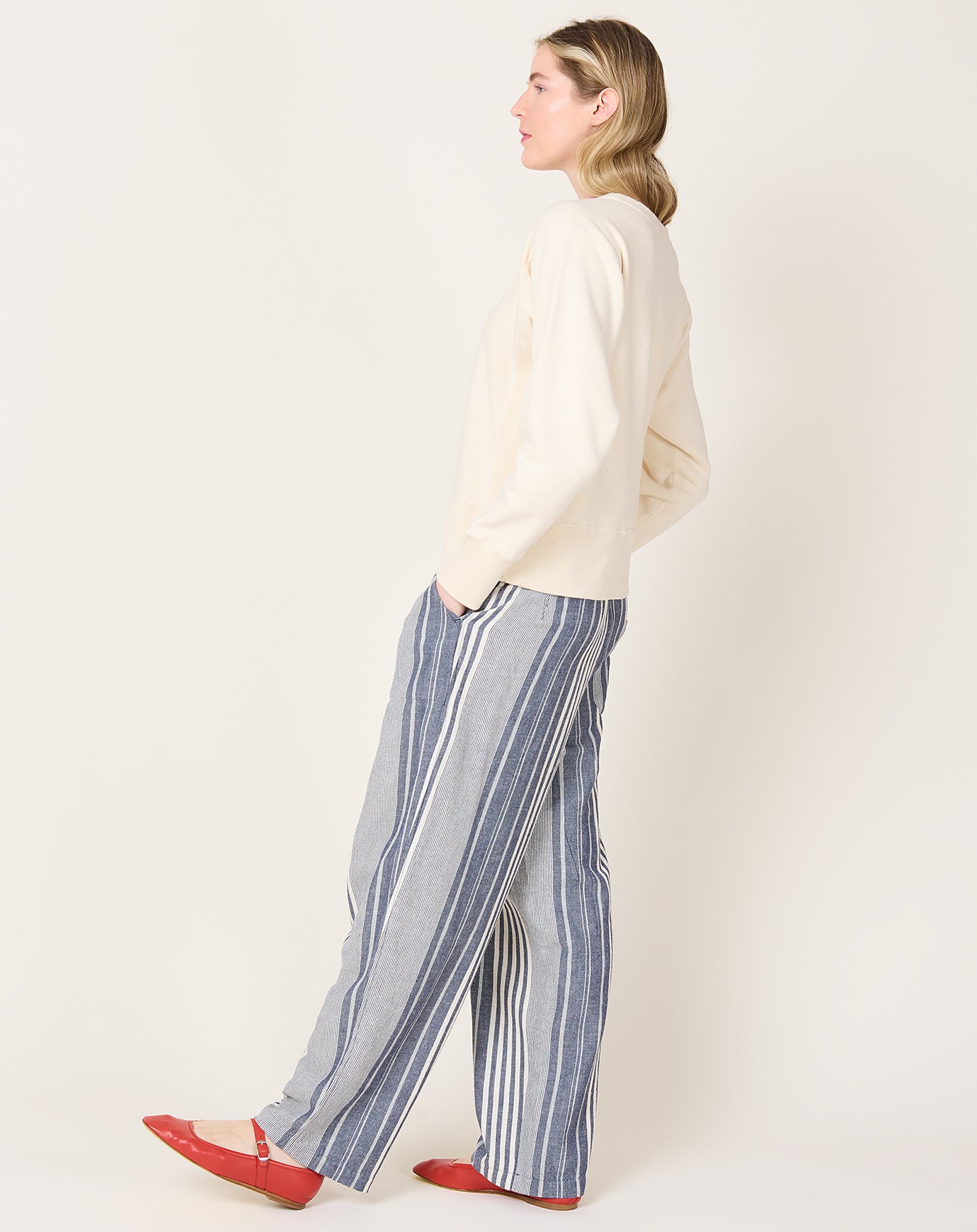 Ichi Antiquités UNDYED French Terry Pullover in Natural