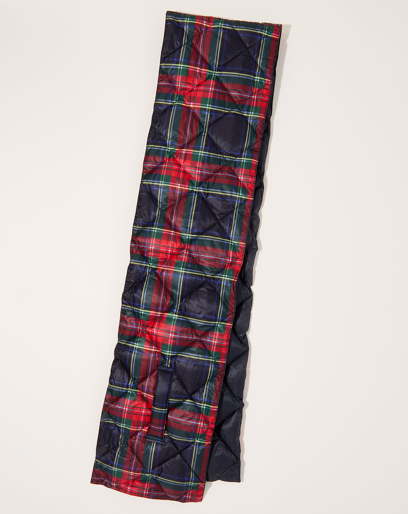 Ichi Antiquités Down Scarf in Black Tartan