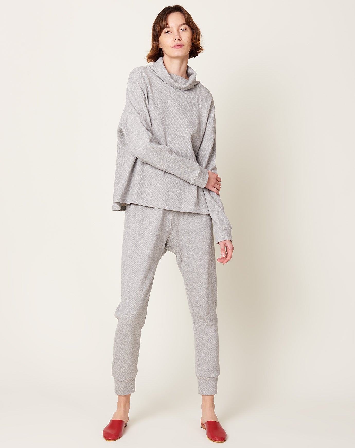 Ichi Knit Turtleneck in Grey
