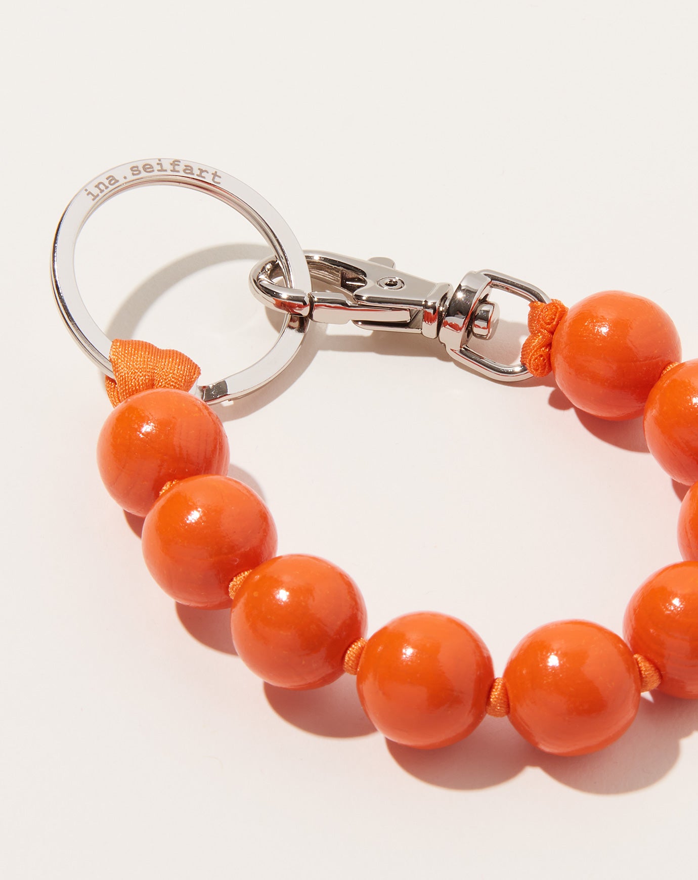 Ina Seifart Big Perlen Short Keyholder in Orange