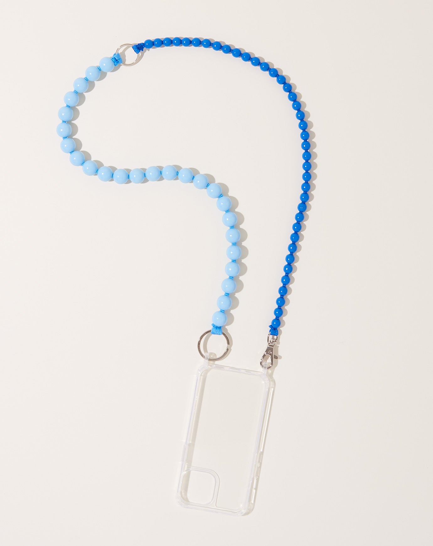 Ina Seifart Doppel Handykette iPhone Necklace in Pastel Blue and Blue on Blue