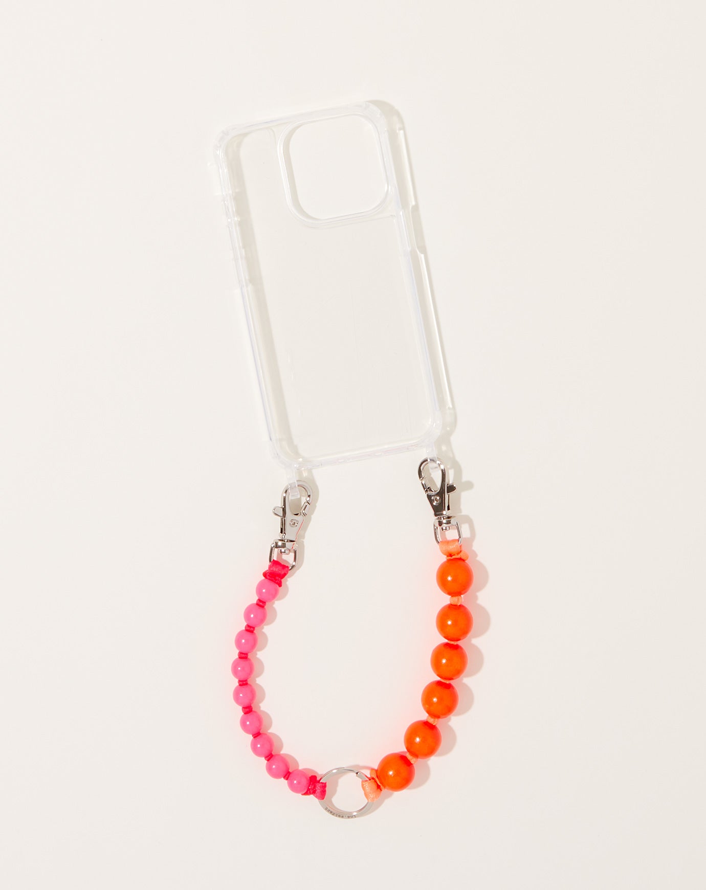 Ina Seifart Doppel Handykette Short iPhone Holder in Neon Orange and Neon Pink