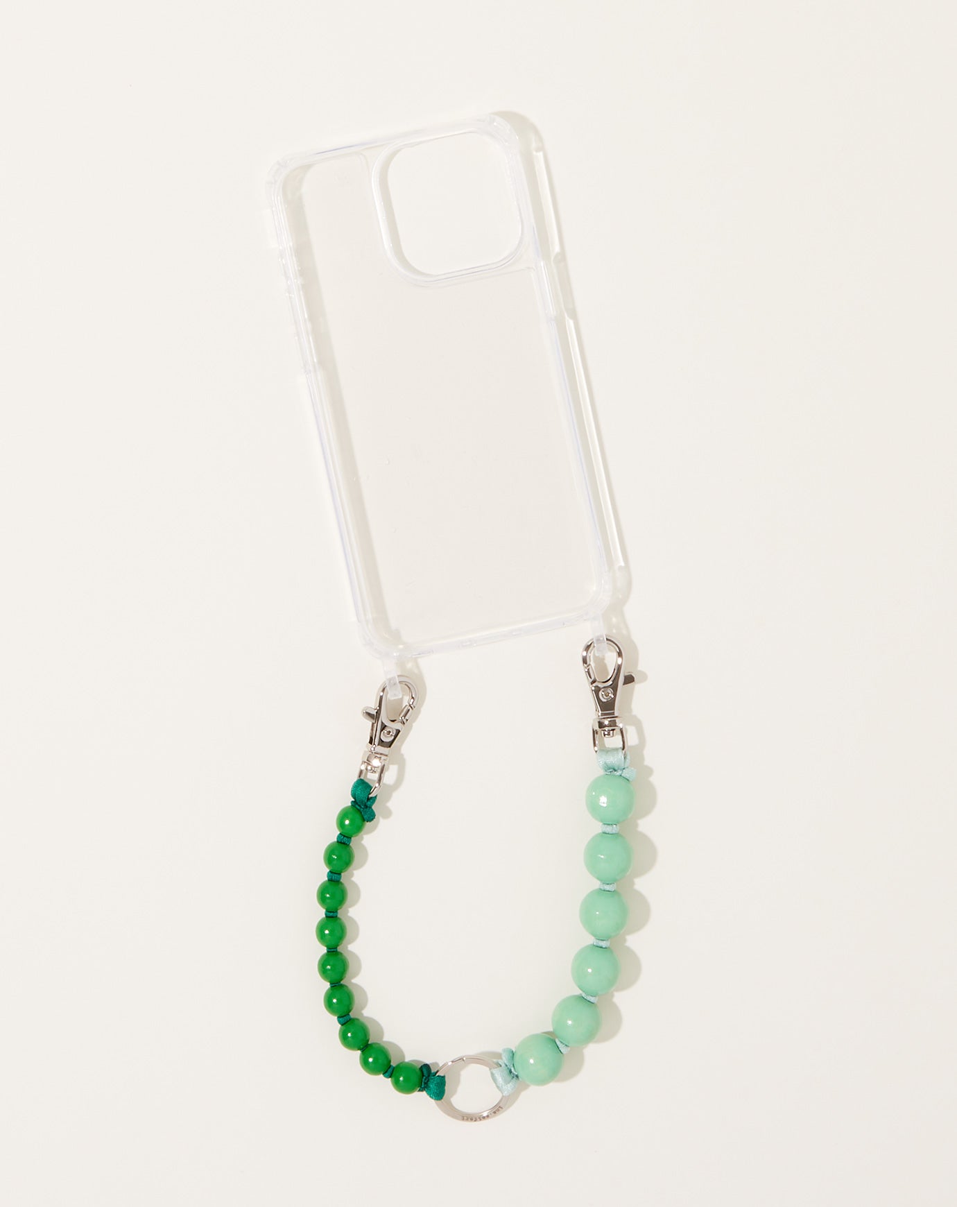 Ina Seifart Doppel Handykette Short iPhone Holder in Pastel Green and Green