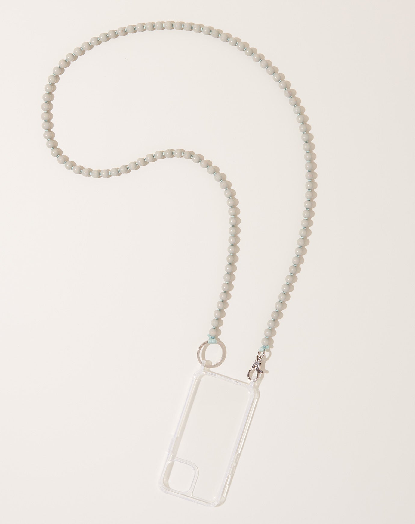 Ina Seifart Handykette iPhone Necklace in Light Grey on Salvia