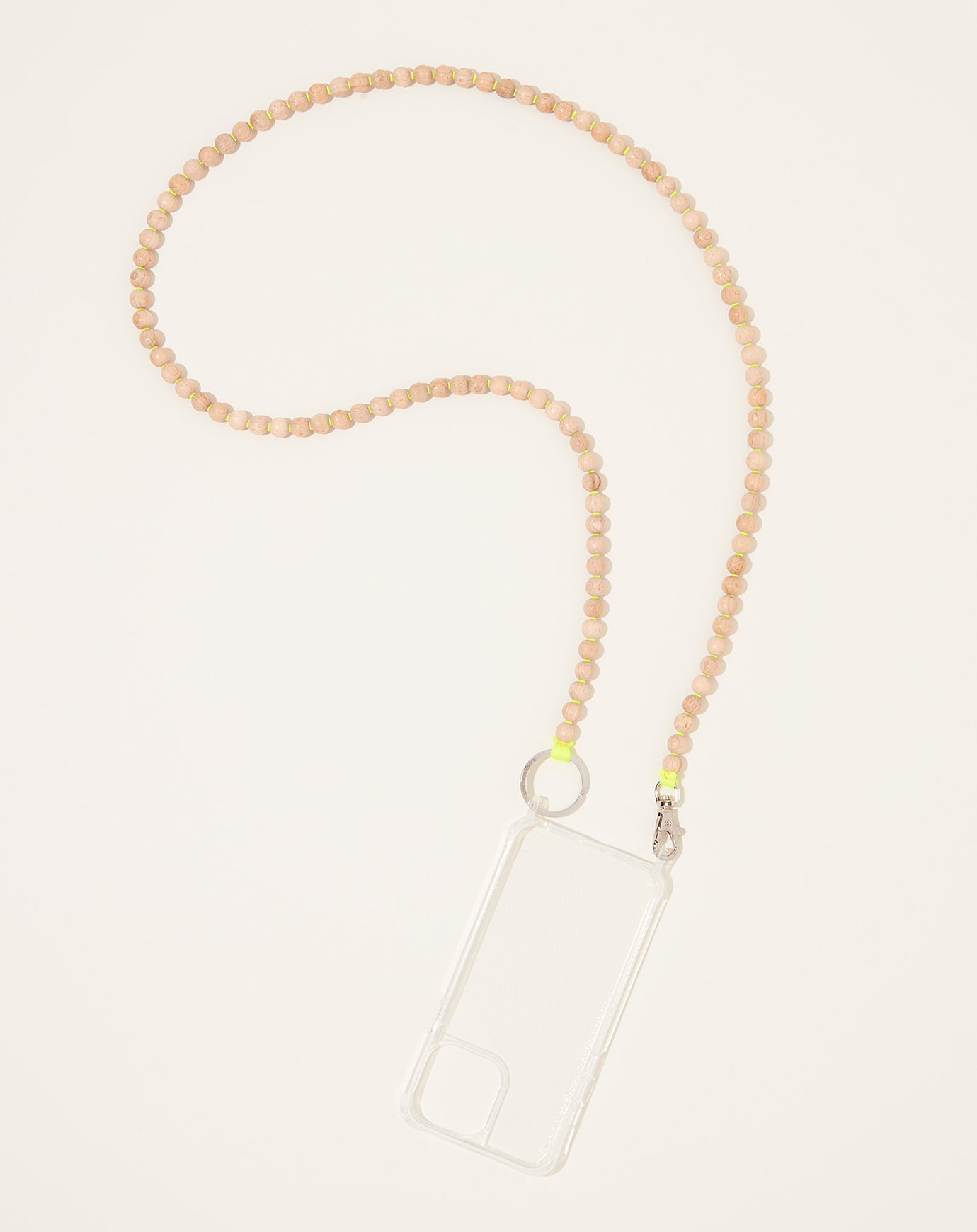 Ina Seifart Handykette iPhone Necklace in Natural on Neon Yellow