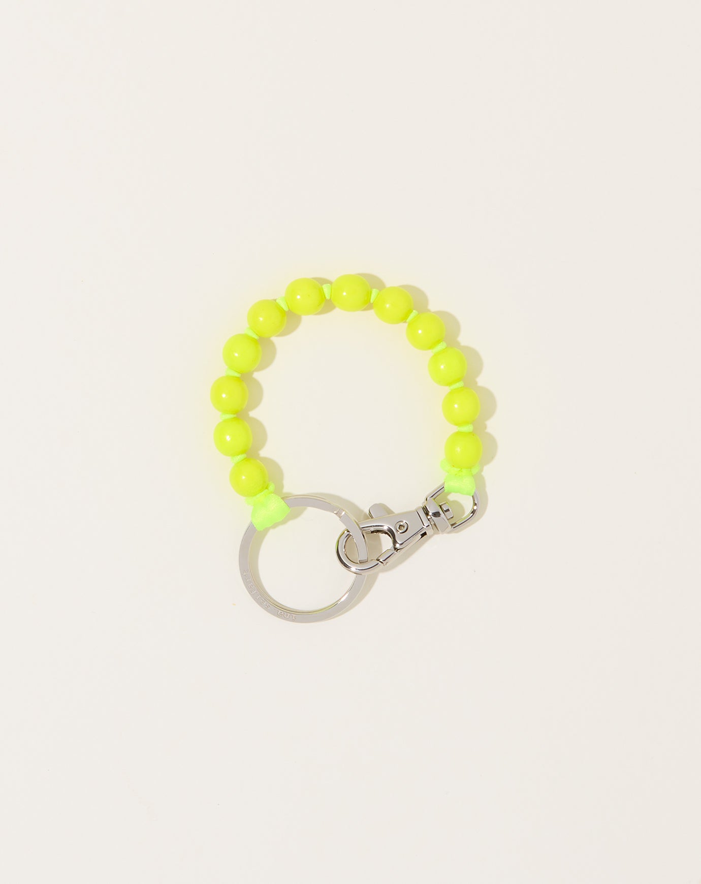 Ina Seifart Perlen Short Keyholder in Neon Yellow