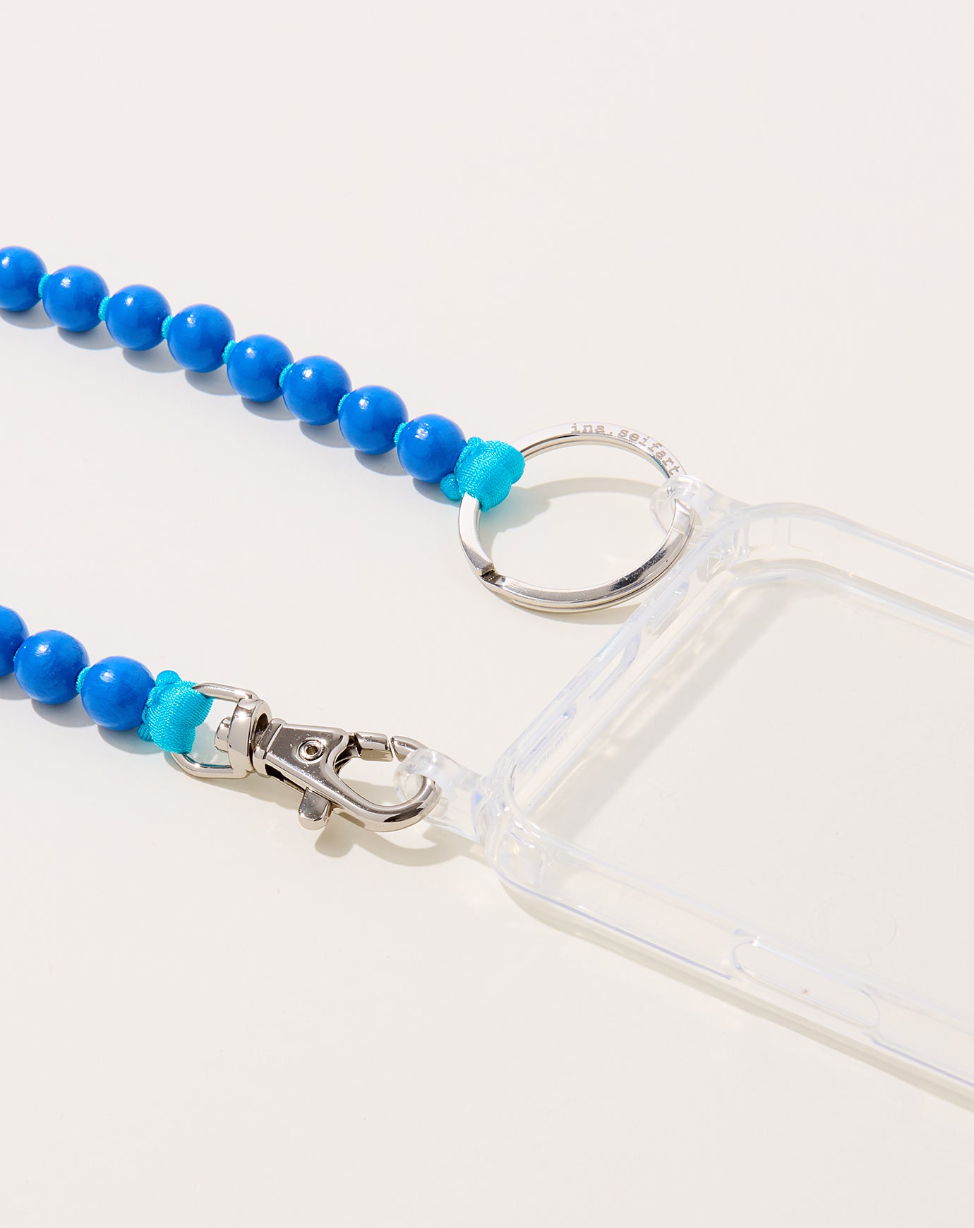 Ina Seifart Handykette iPhone Necklace in Blue on Light Blue